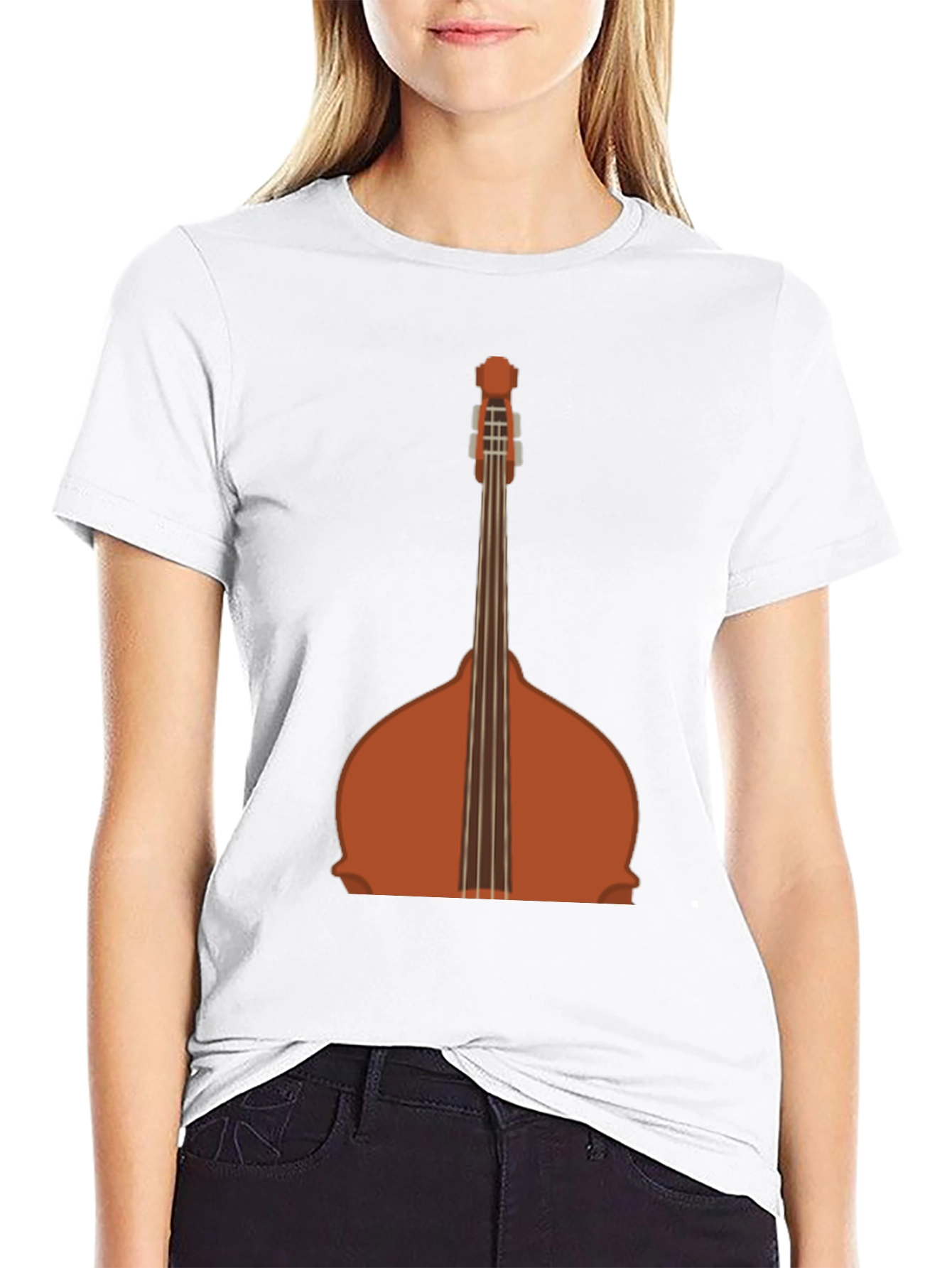Upright Bass Graphic Tee - Classic Instrument Design