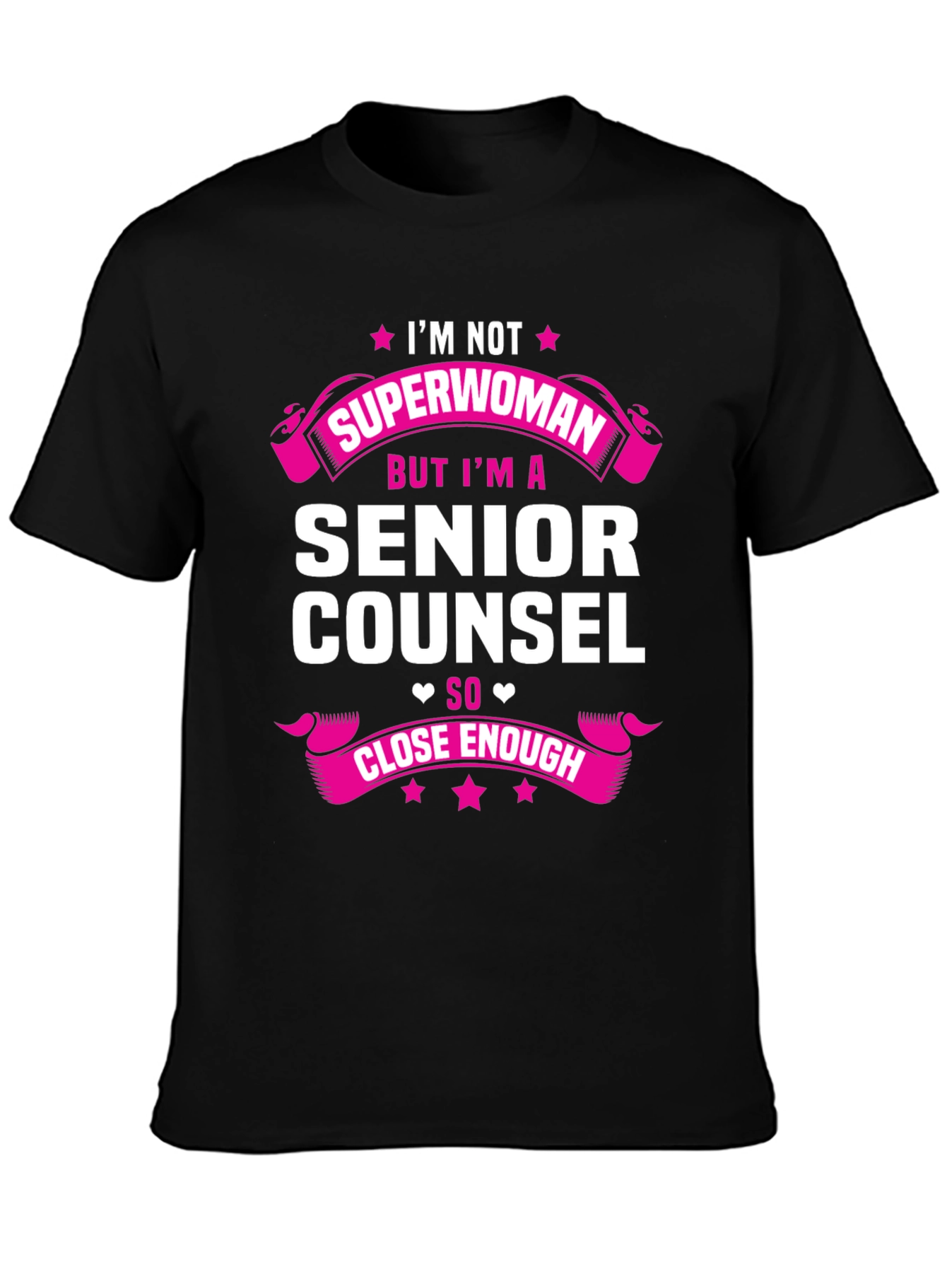 Senior Counsel Superwoman Graphic Tee - Black