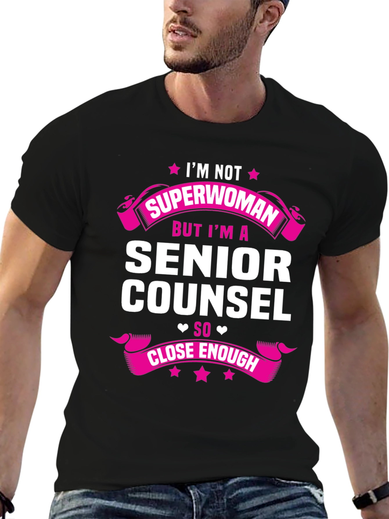 Senior Counsel Superwoman Graphic Tee - Black