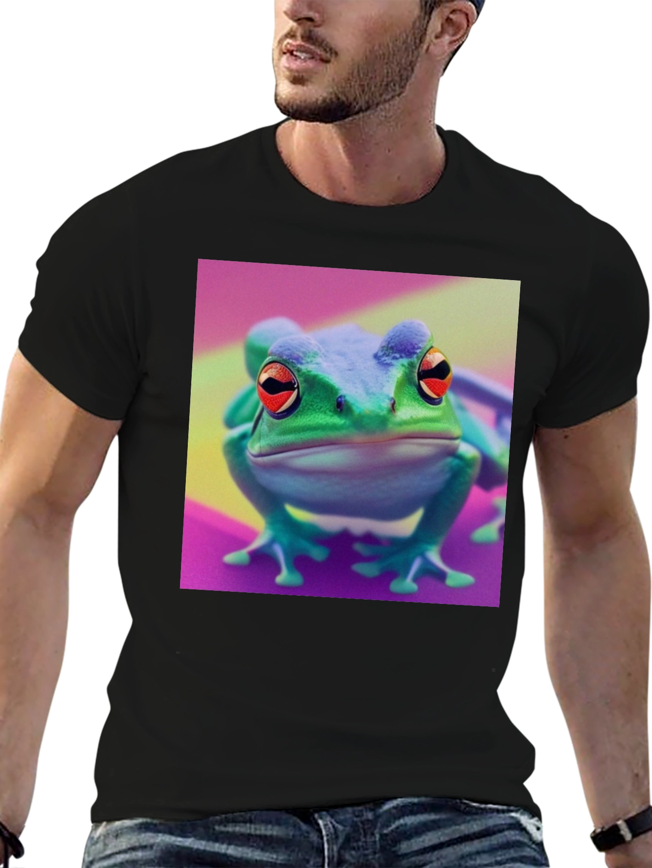 Frog Graphic Tee - Vibrant Amphibian Design