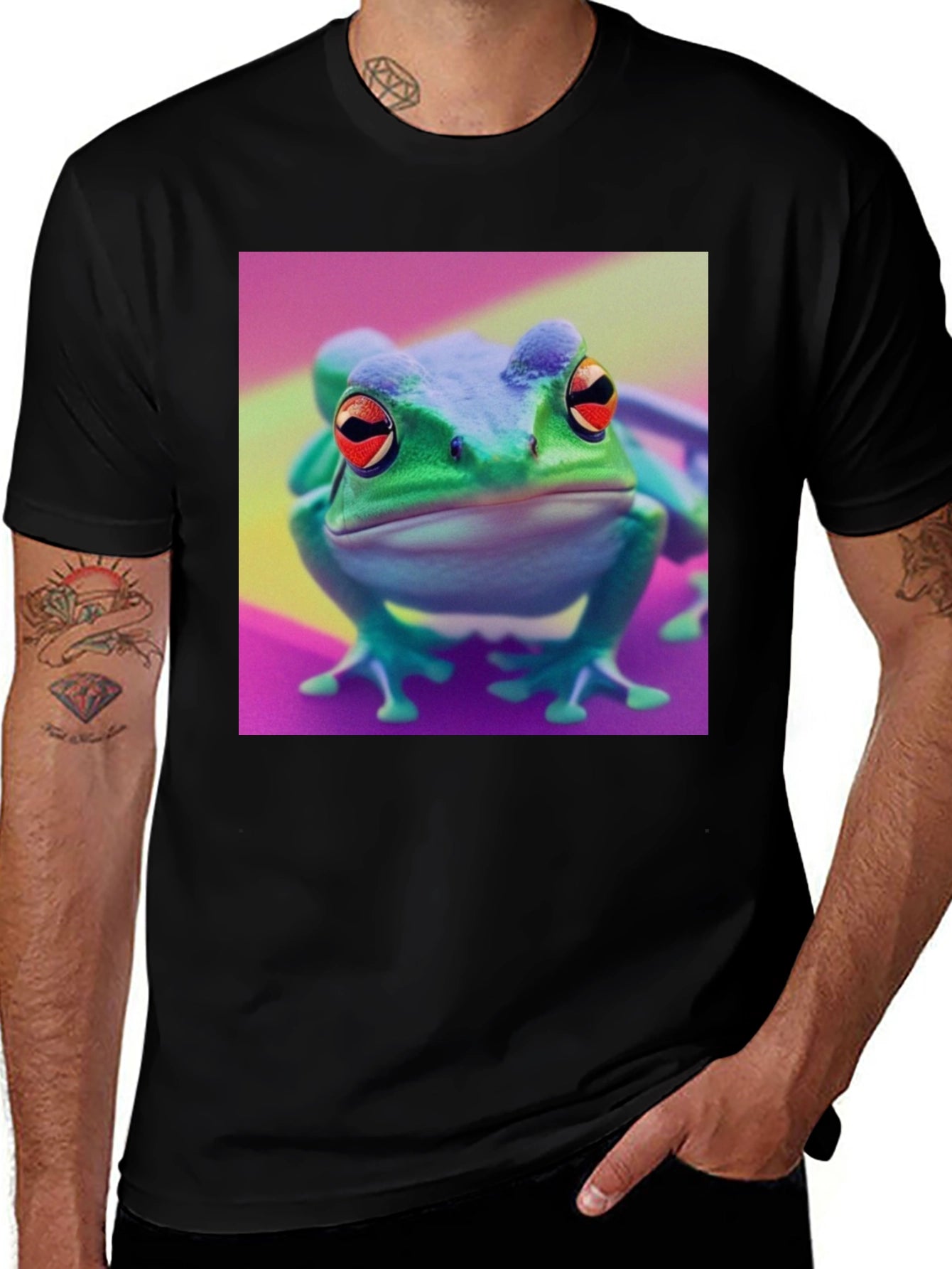 Frog Graphic Tee - Vibrant Amphibian Design
