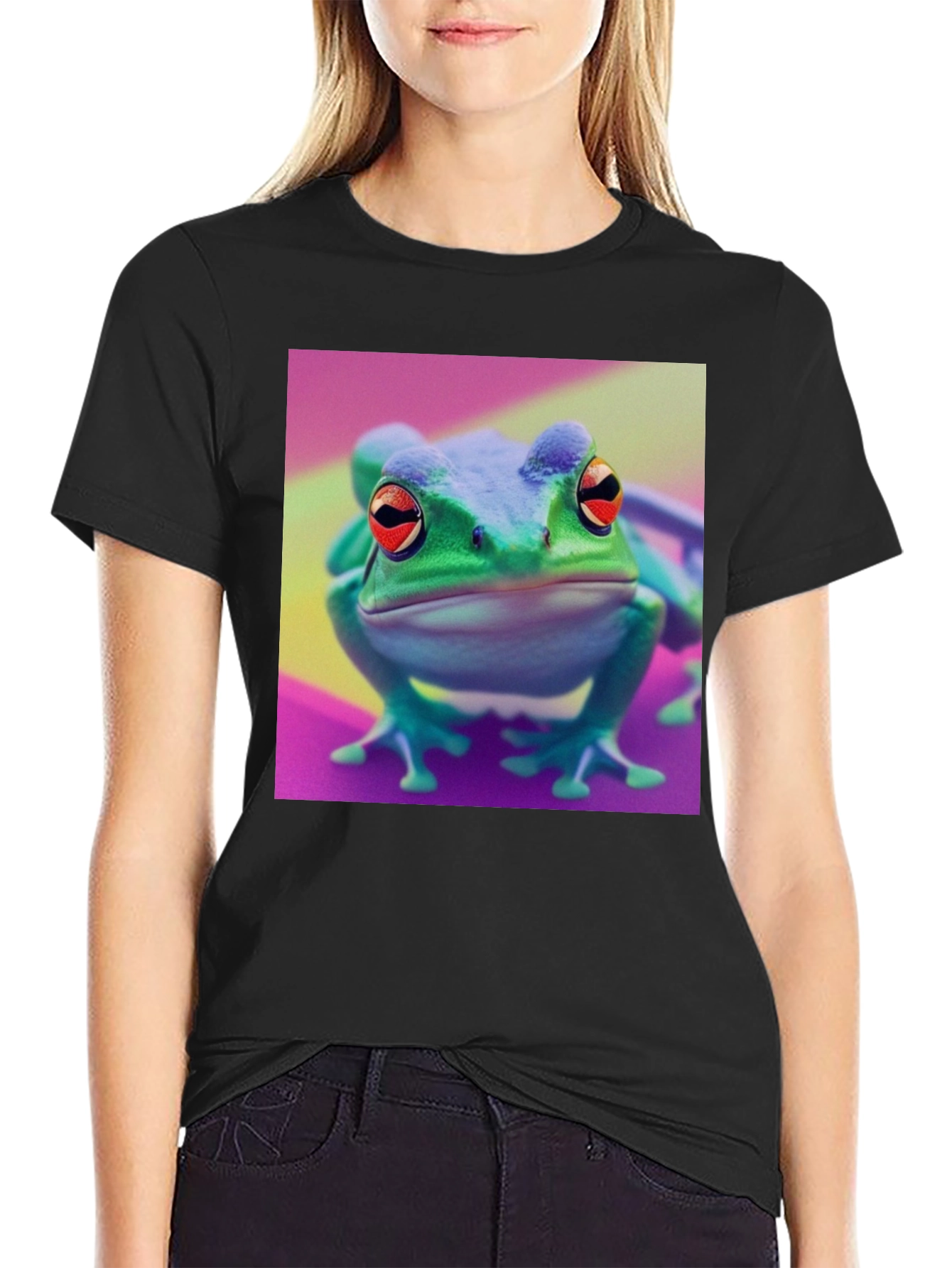 Frog Graphic Tee - Vibrant Amphibian Design