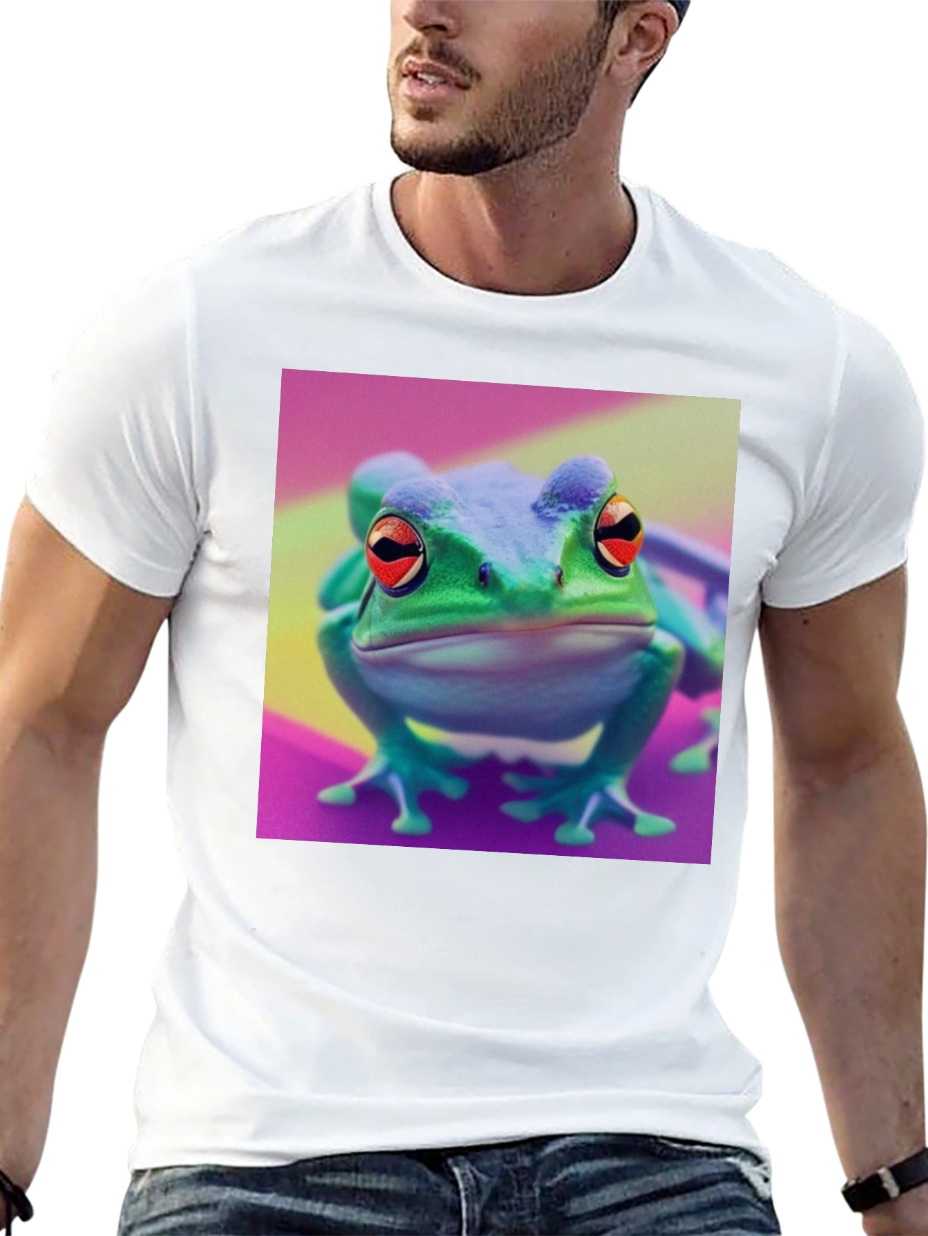 Frog Graphic Tee - Vibrant Amphibian Design