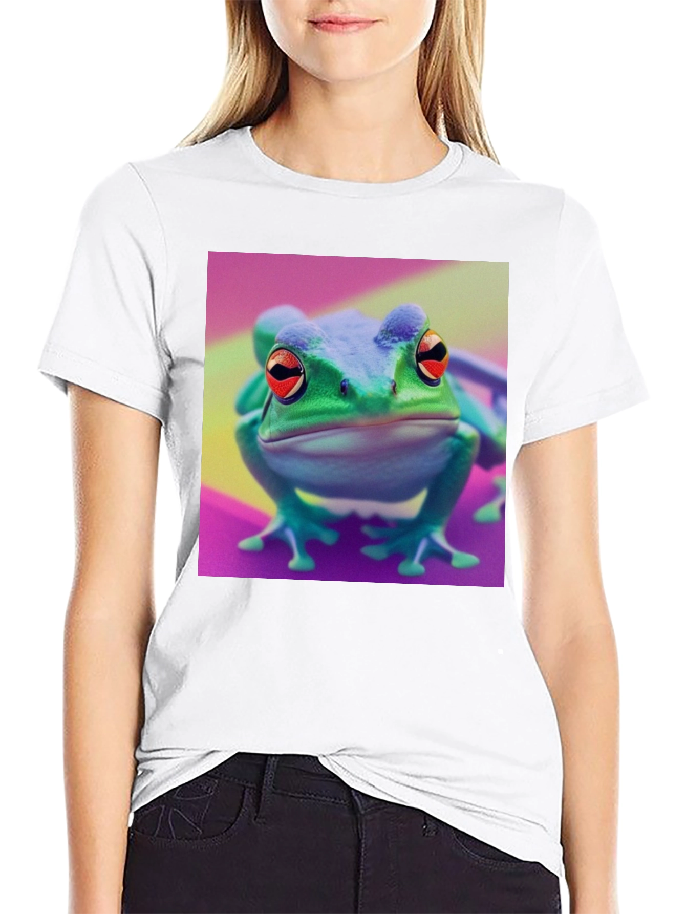 Frog Graphic Tee - Vibrant Amphibian Design