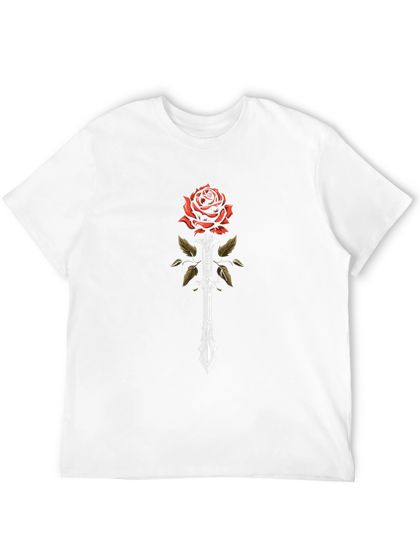 Rose & Sword Graphic Tee - Dark Aesthetic