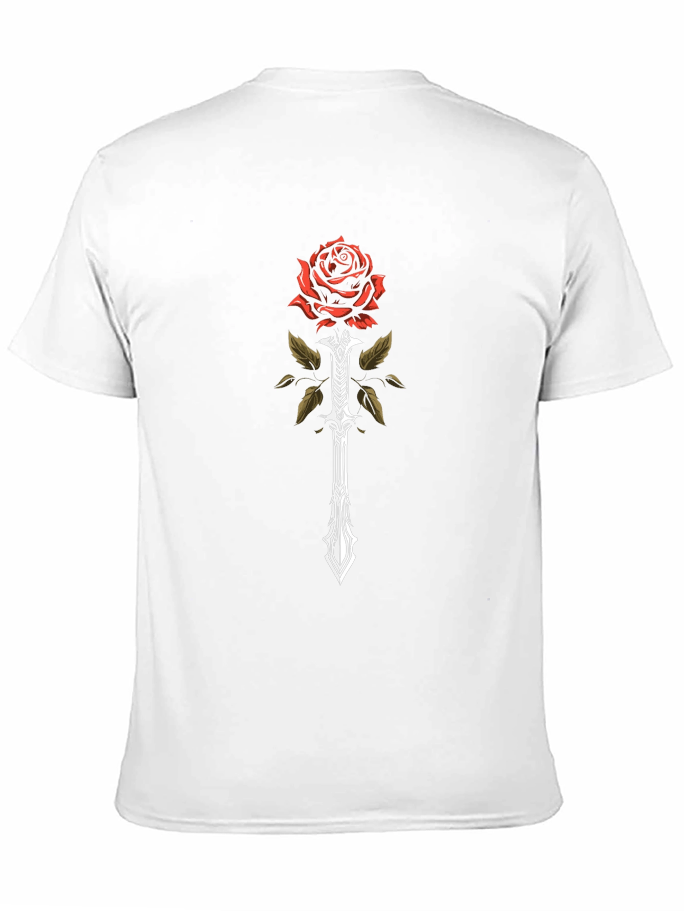 Rose & Sword Graphic Tee - Dark Aesthetic