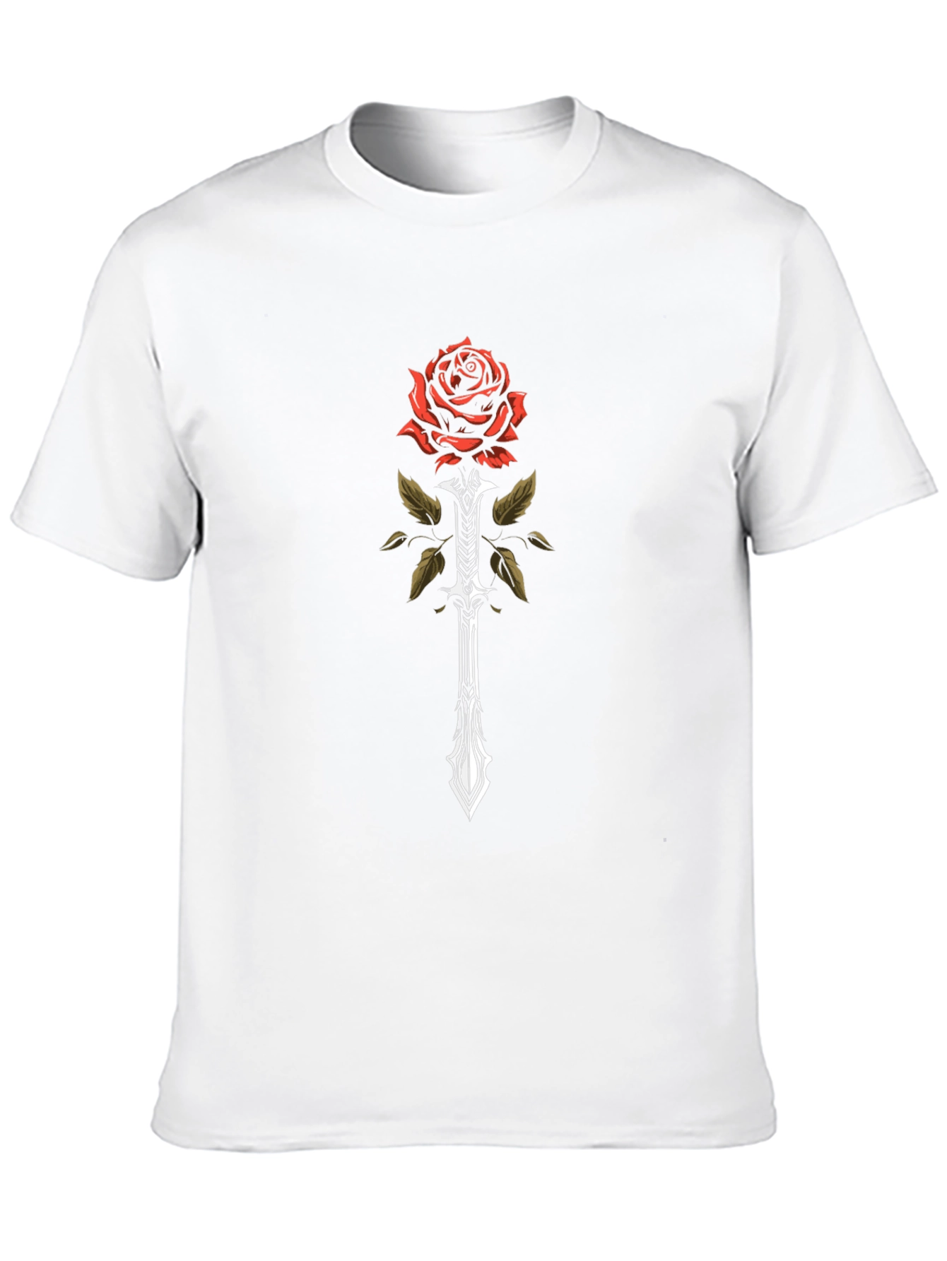 Rose & Sword Graphic Tee - Dark Aesthetic