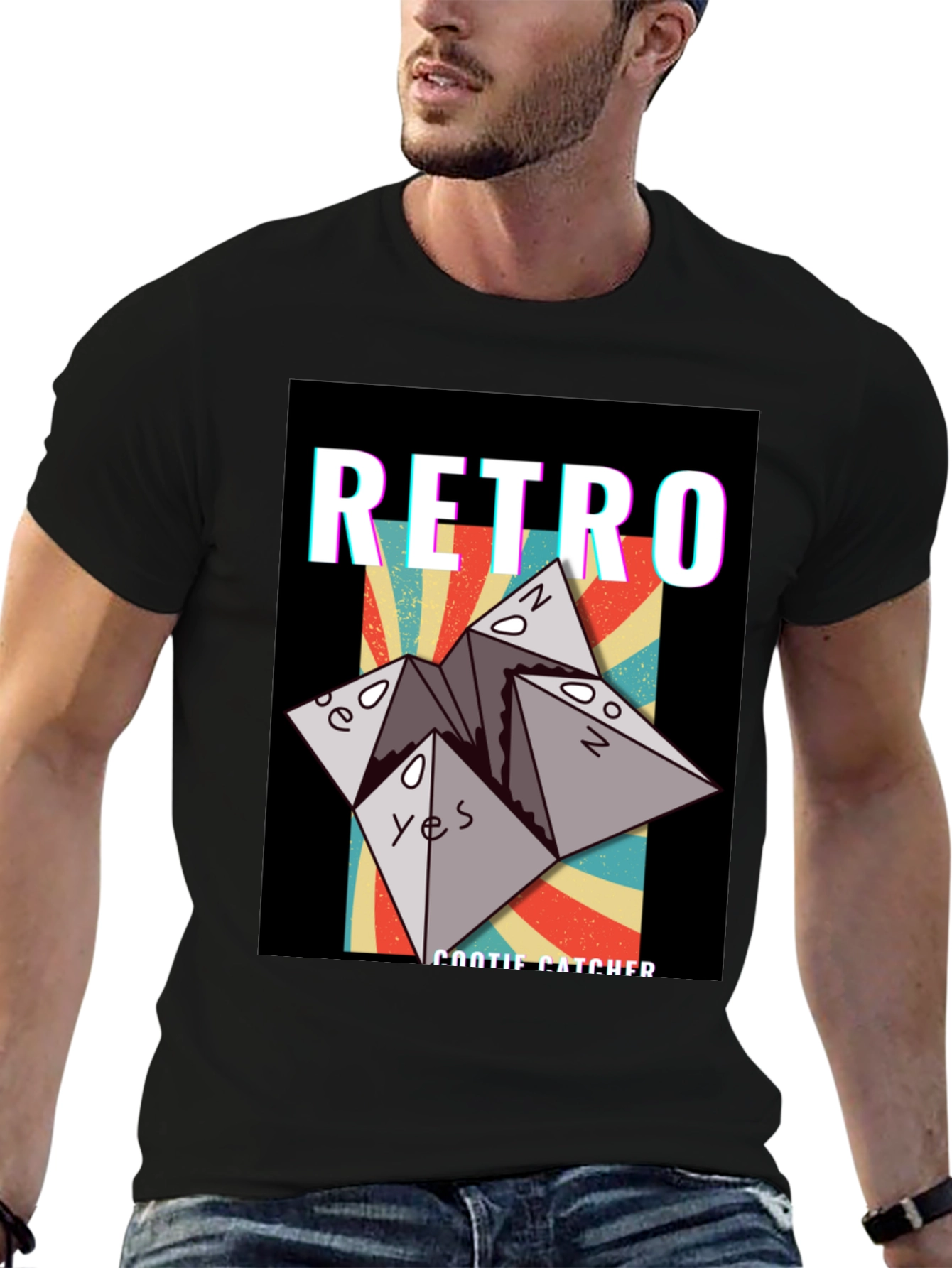 Retro Cootie Catcher Graphic T-Shirt