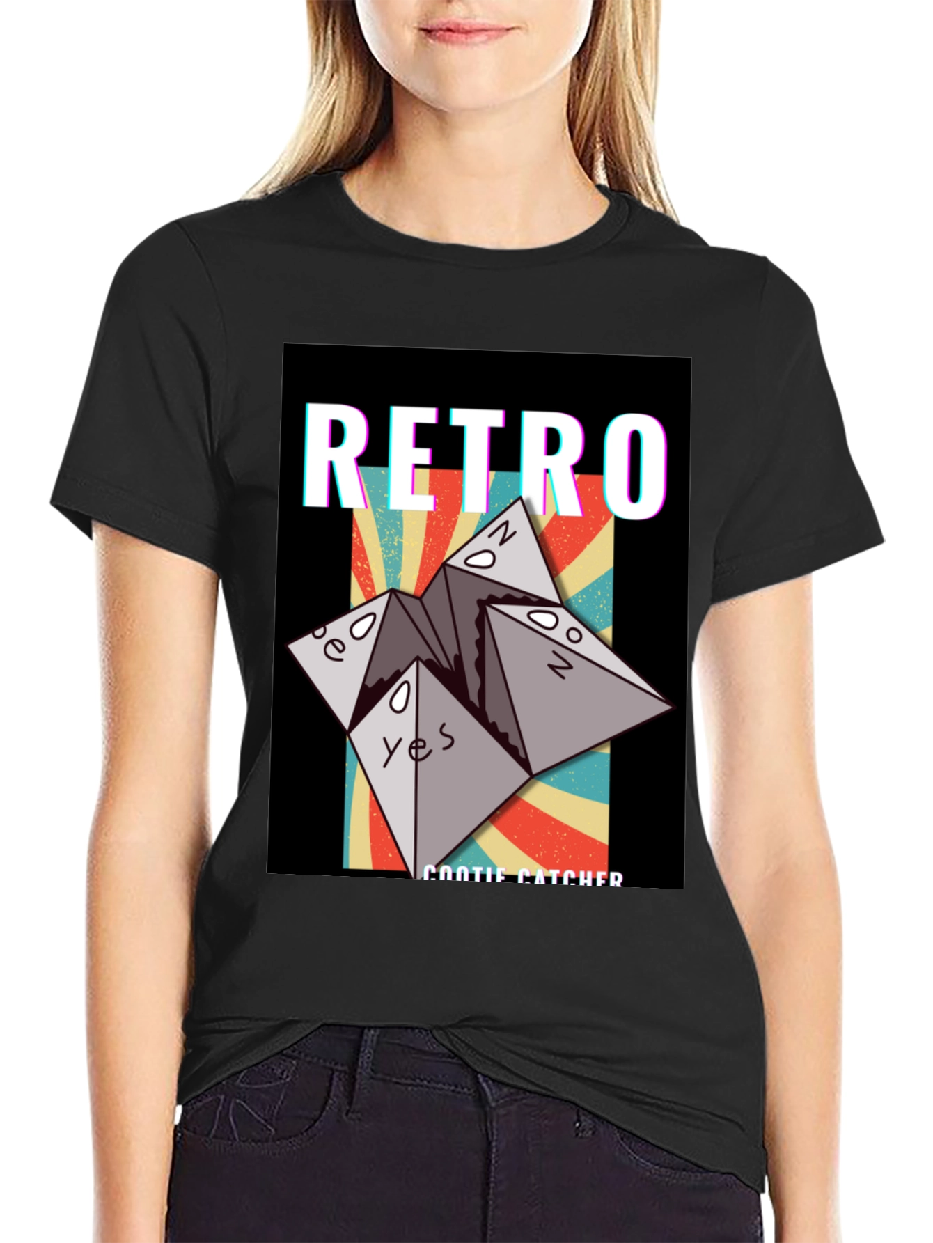 Retro Cootie Catcher Graphic T-Shirt