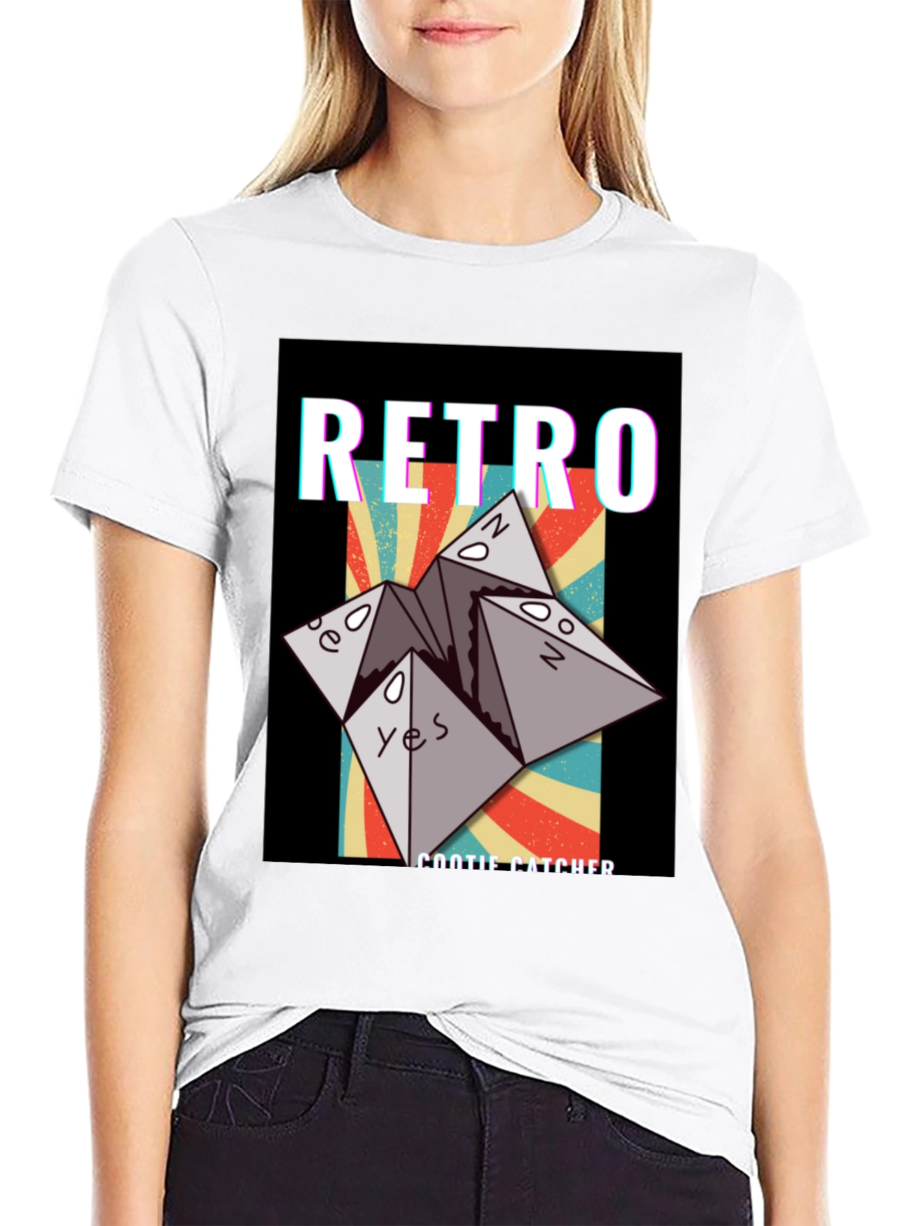 Retro Cootie Catcher Graphic T-Shirt