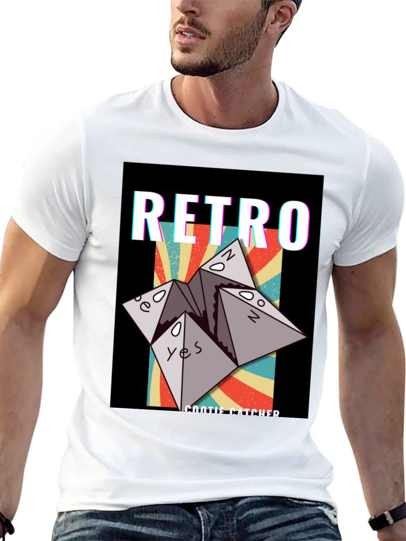 Retro Cootie Catcher Graphic T-Shirt