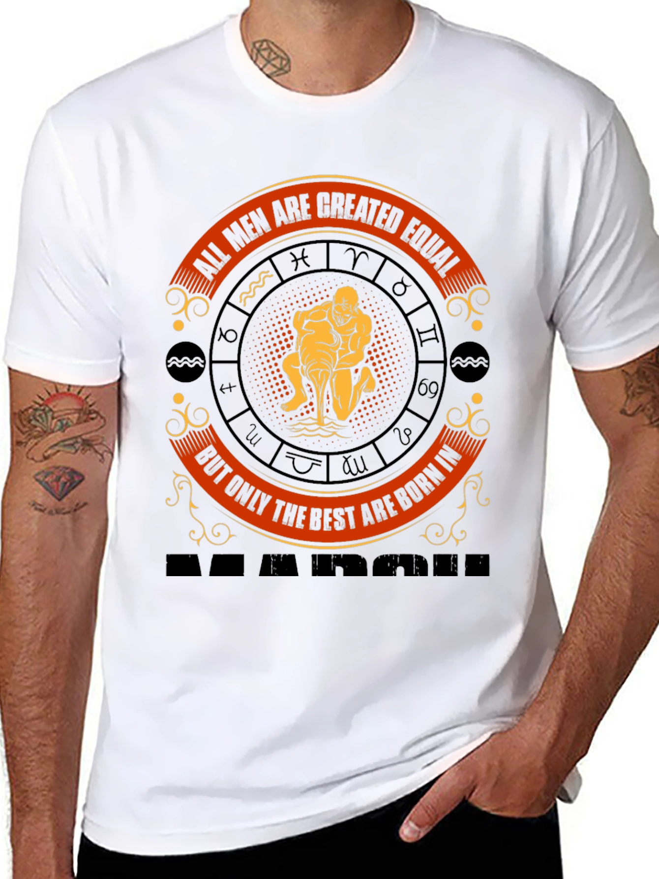 Born in March T-Shirt - Zodiac Aquarius Tee