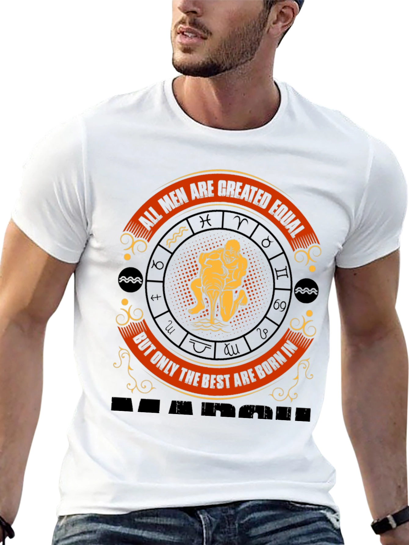 Born in March T-Shirt - Zodiac Aquarius Tee