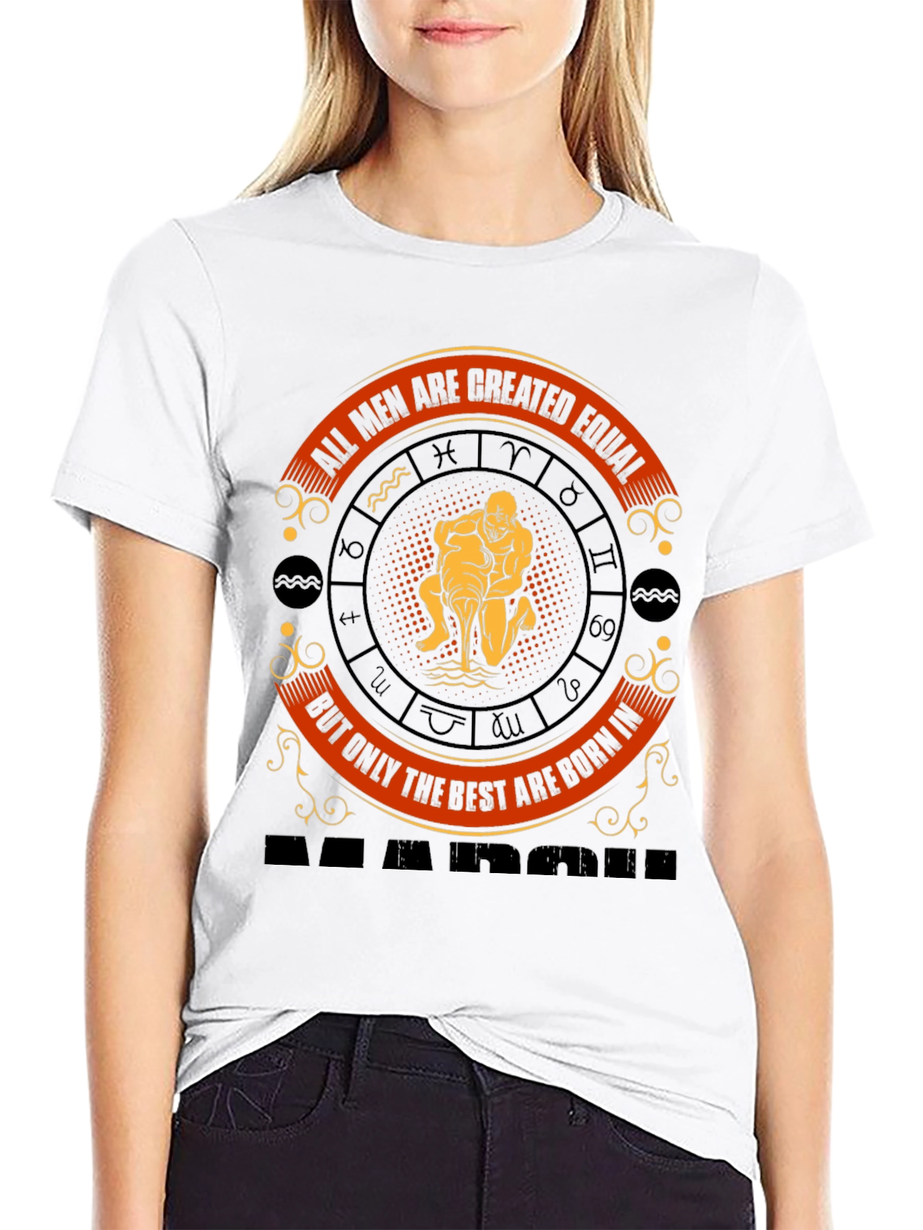 Born in March T-Shirt - Zodiac Aquarius Tee