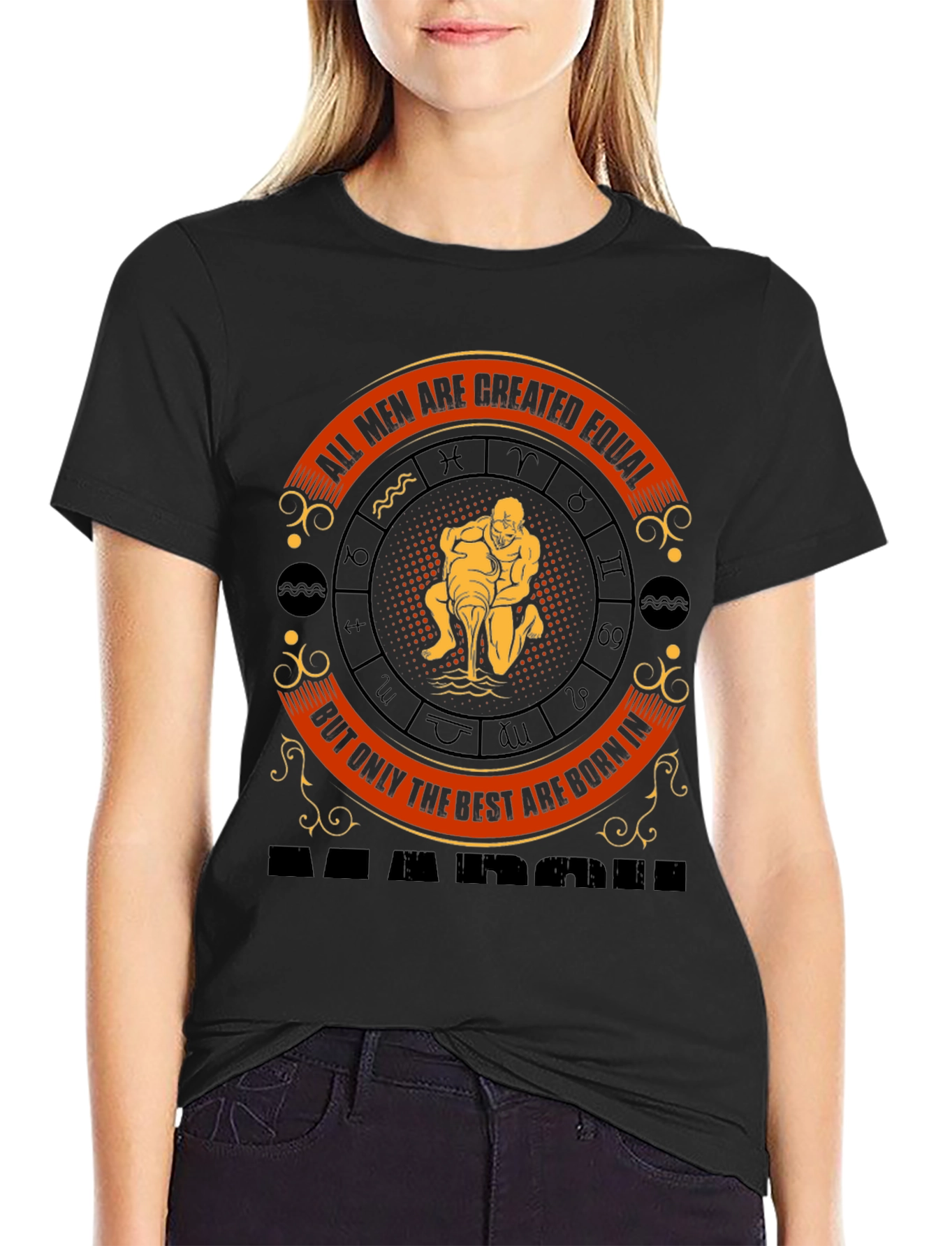 Born in March T-Shirt - Zodiac Aquarius Tee