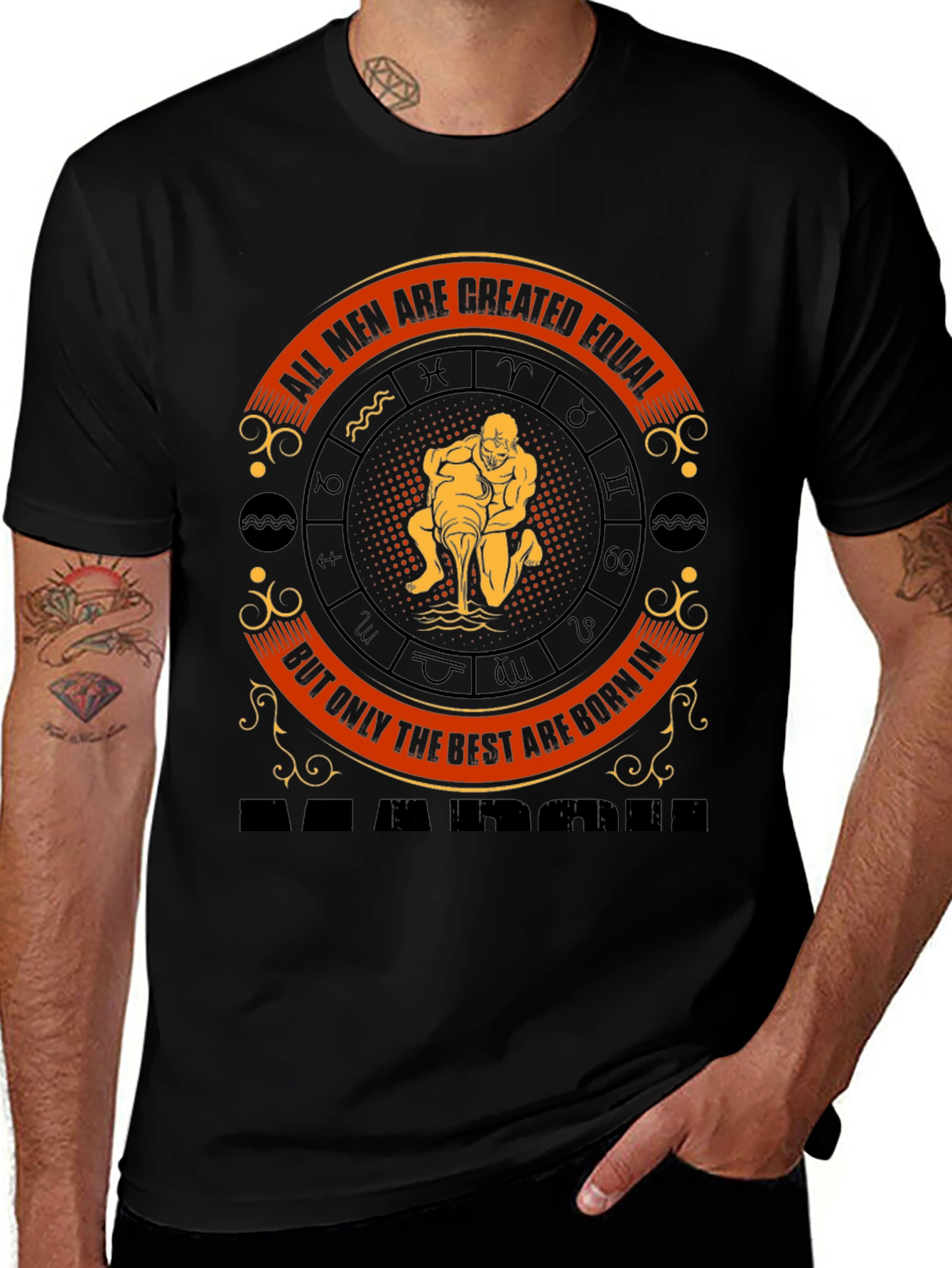 Born in March T-Shirt - Zodiac Aquarius Tee