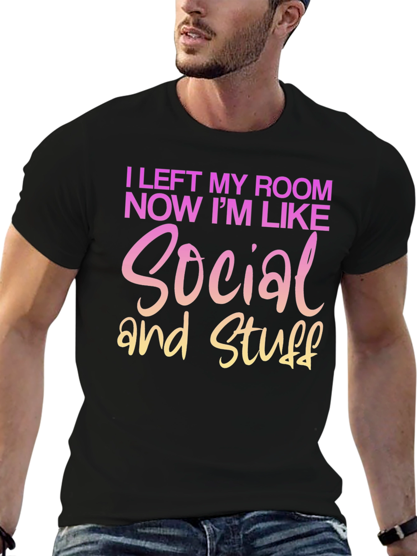 Social and Stuff Graphic T-Shirt - Funny Slogan Tee