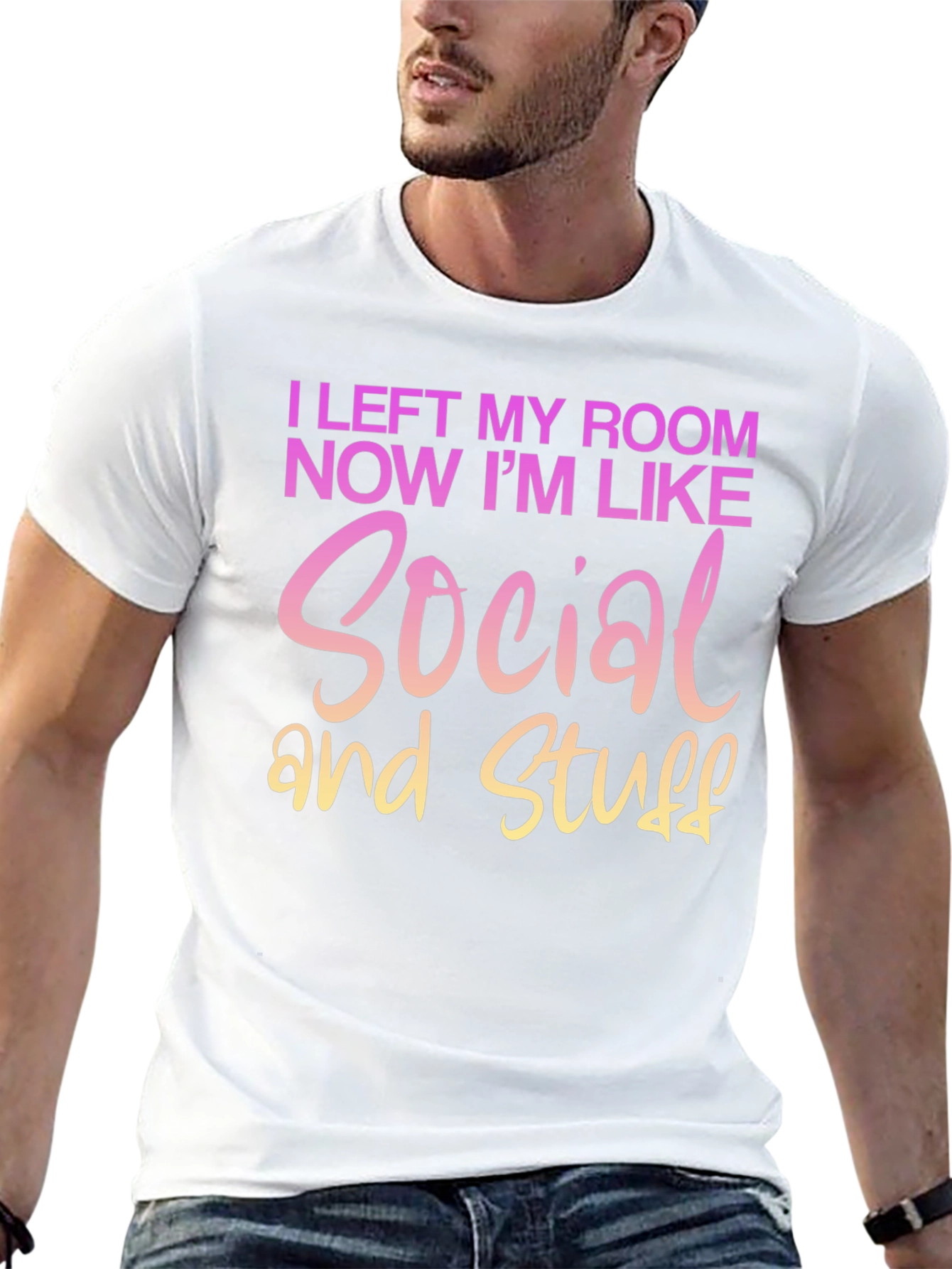 Social and Stuff Graphic T-Shirt - Funny Slogan Tee