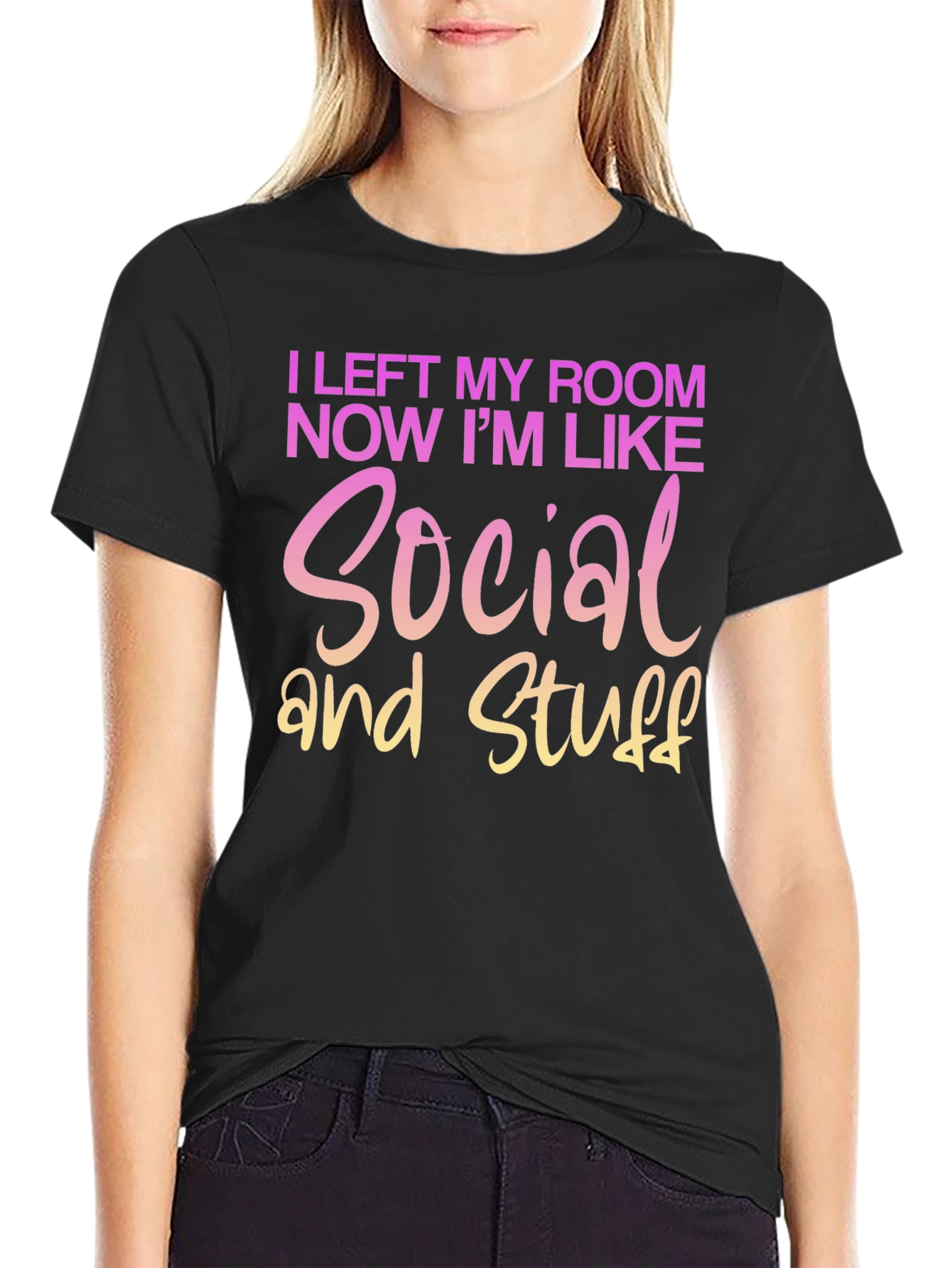 Social and Stuff Graphic T-Shirt - Funny Slogan Tee