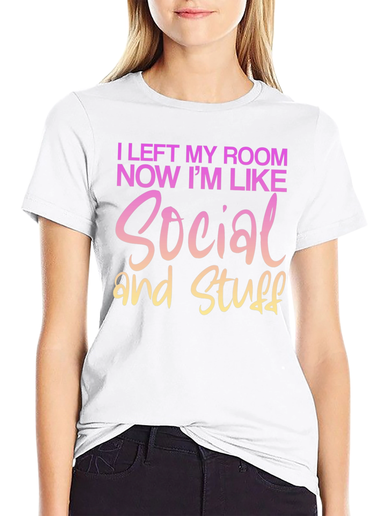 Social and Stuff Graphic T-Shirt - Funny Slogan Tee