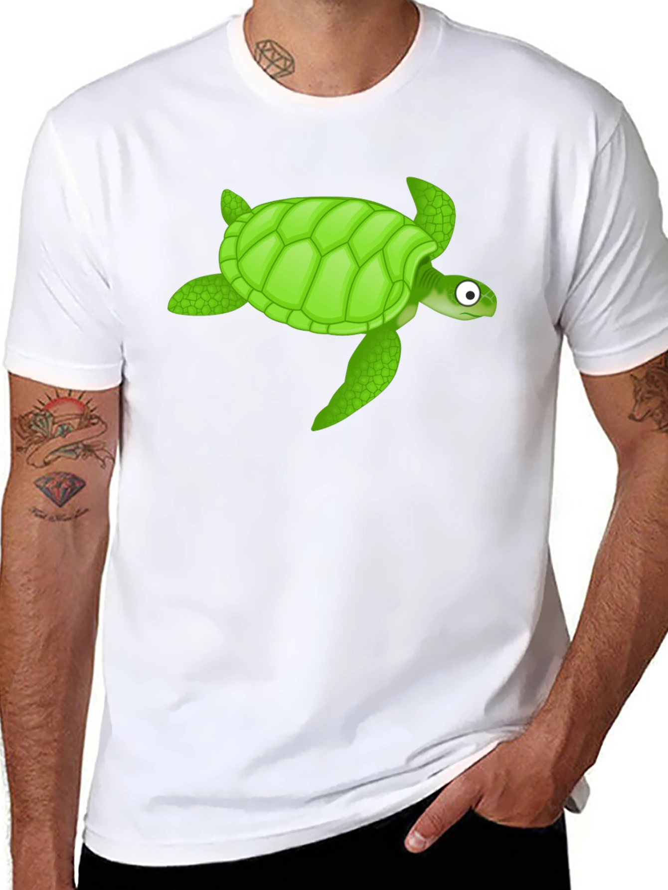 Turtle Graphic Black T-Shirt