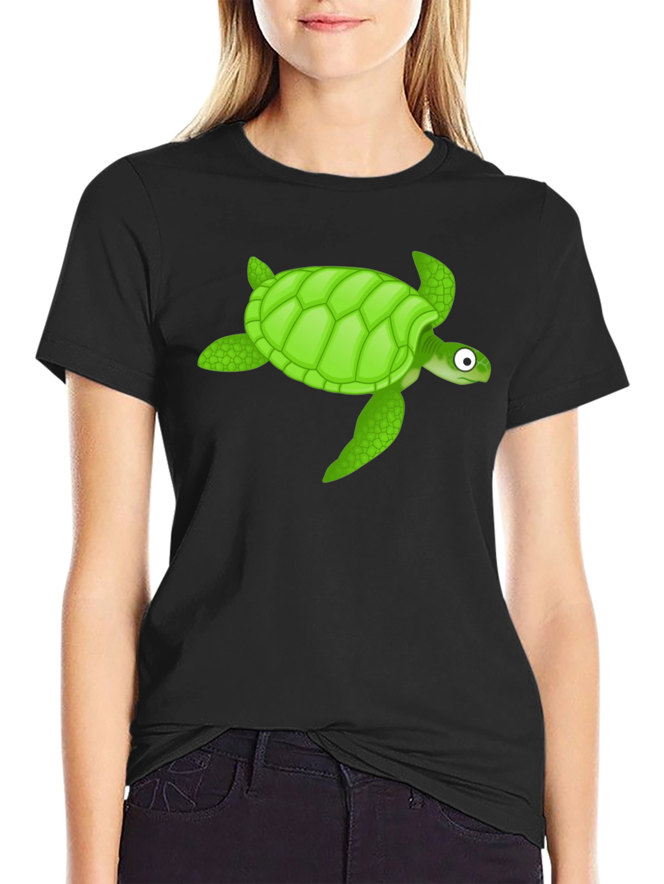 Turtle Graphic Black T-Shirt