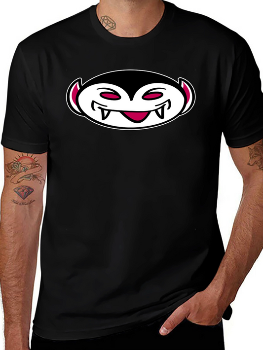 Vampire Cartoon Graphic Black T-Shirt
