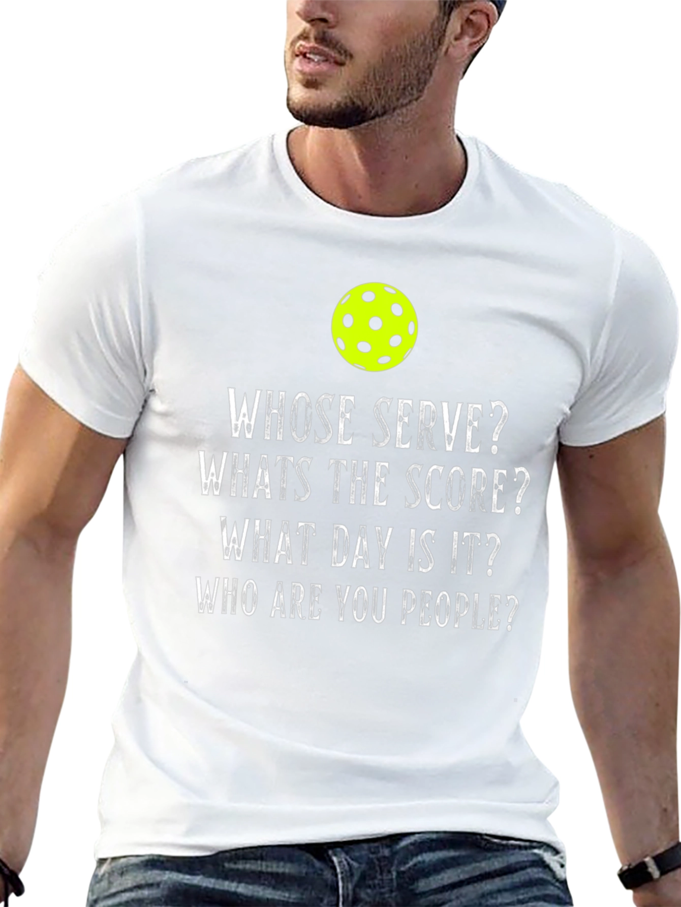 Pickleball T-Shirt: Whose Serve? Funny Pickleball Tee