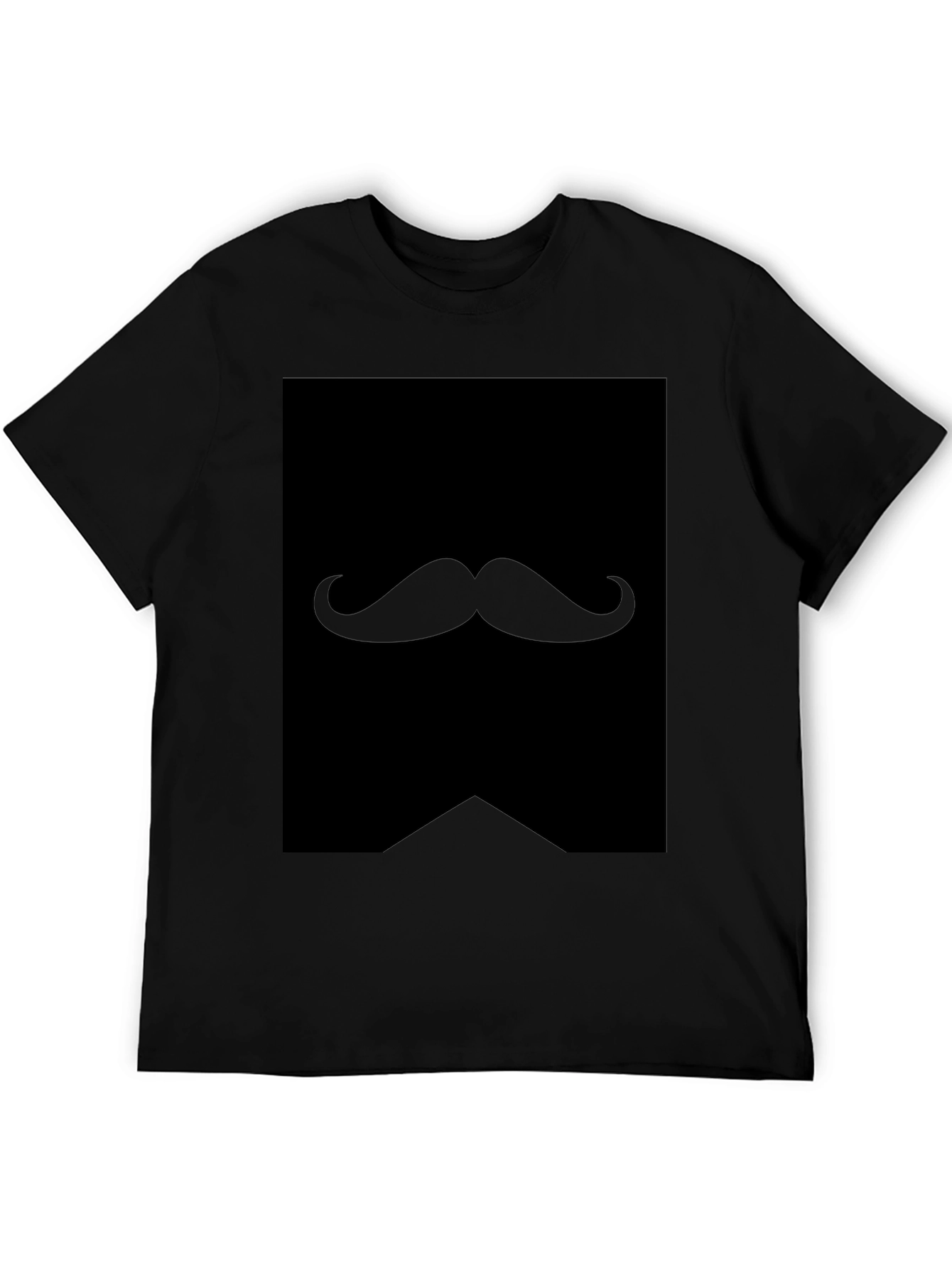 Mustache Graphic Black T-Shirt