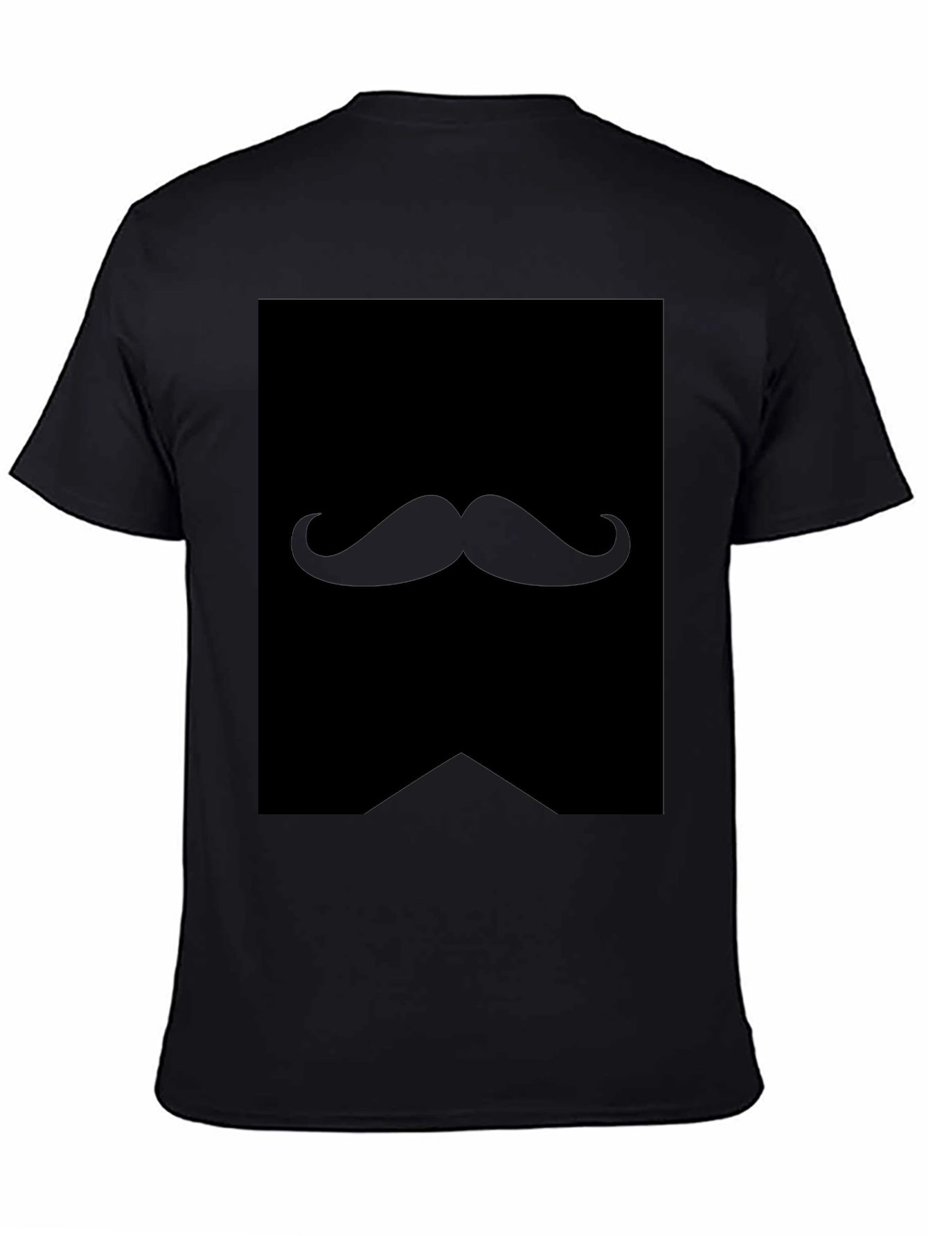 Mustache Graphic Black T-Shirt
