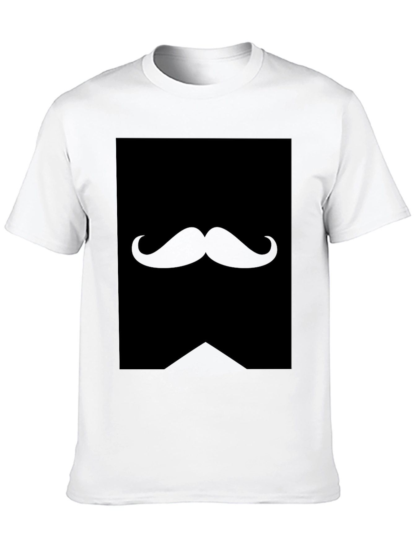 Mustache Graphic Black T-Shirt