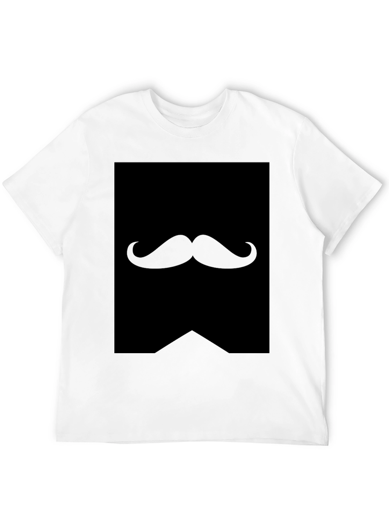 Mustache Graphic Black T-Shirt