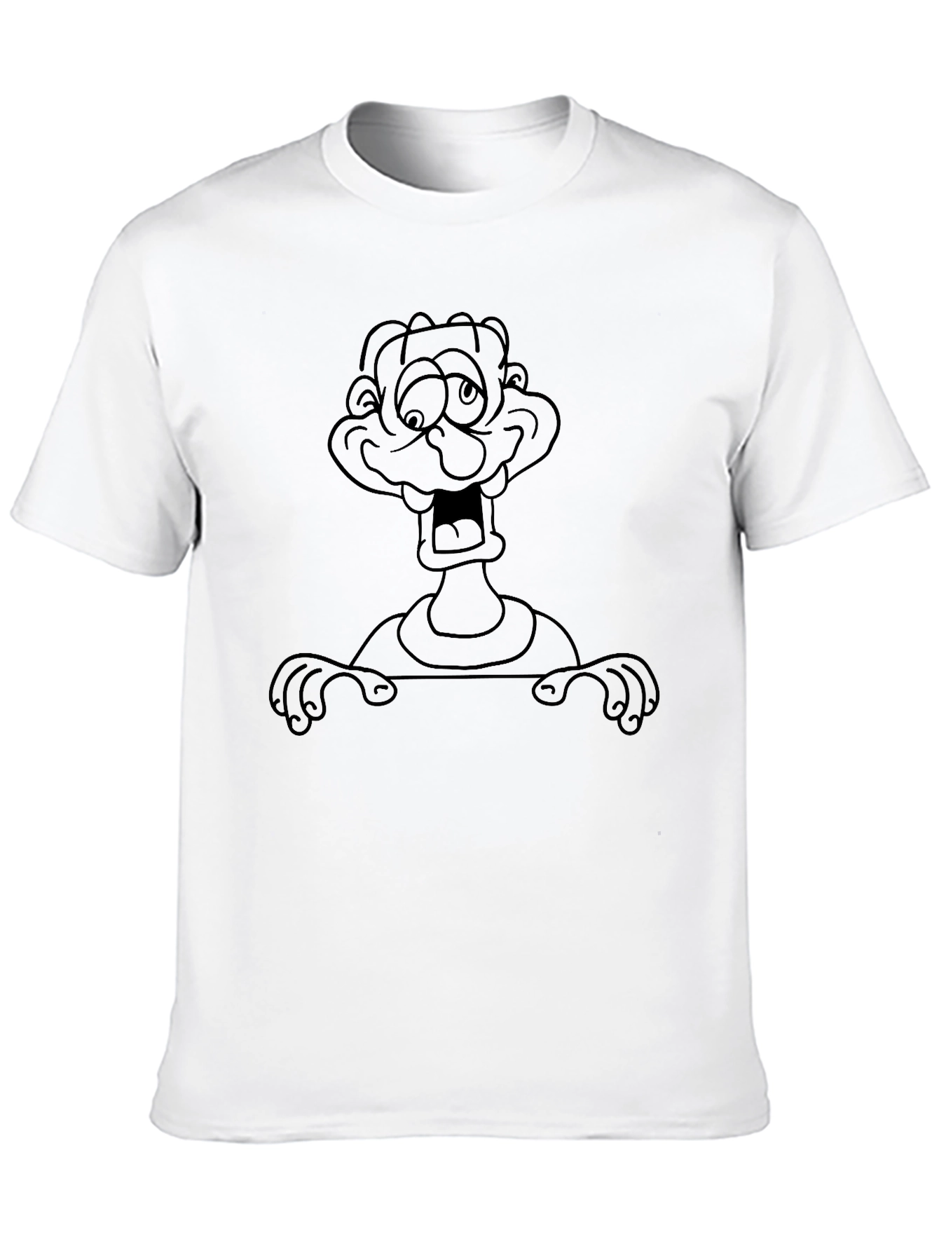 Cartoon Man Black T-Shirt