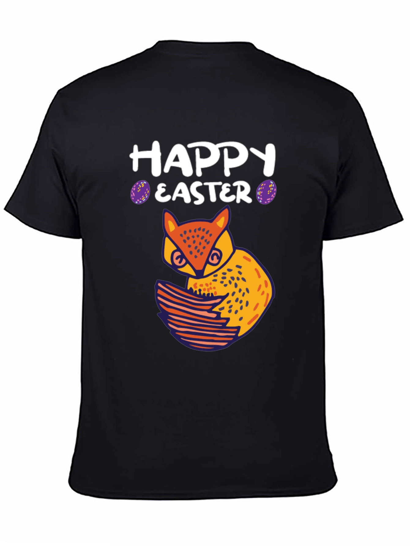 Happy Easter Owl T-Shirt - Black