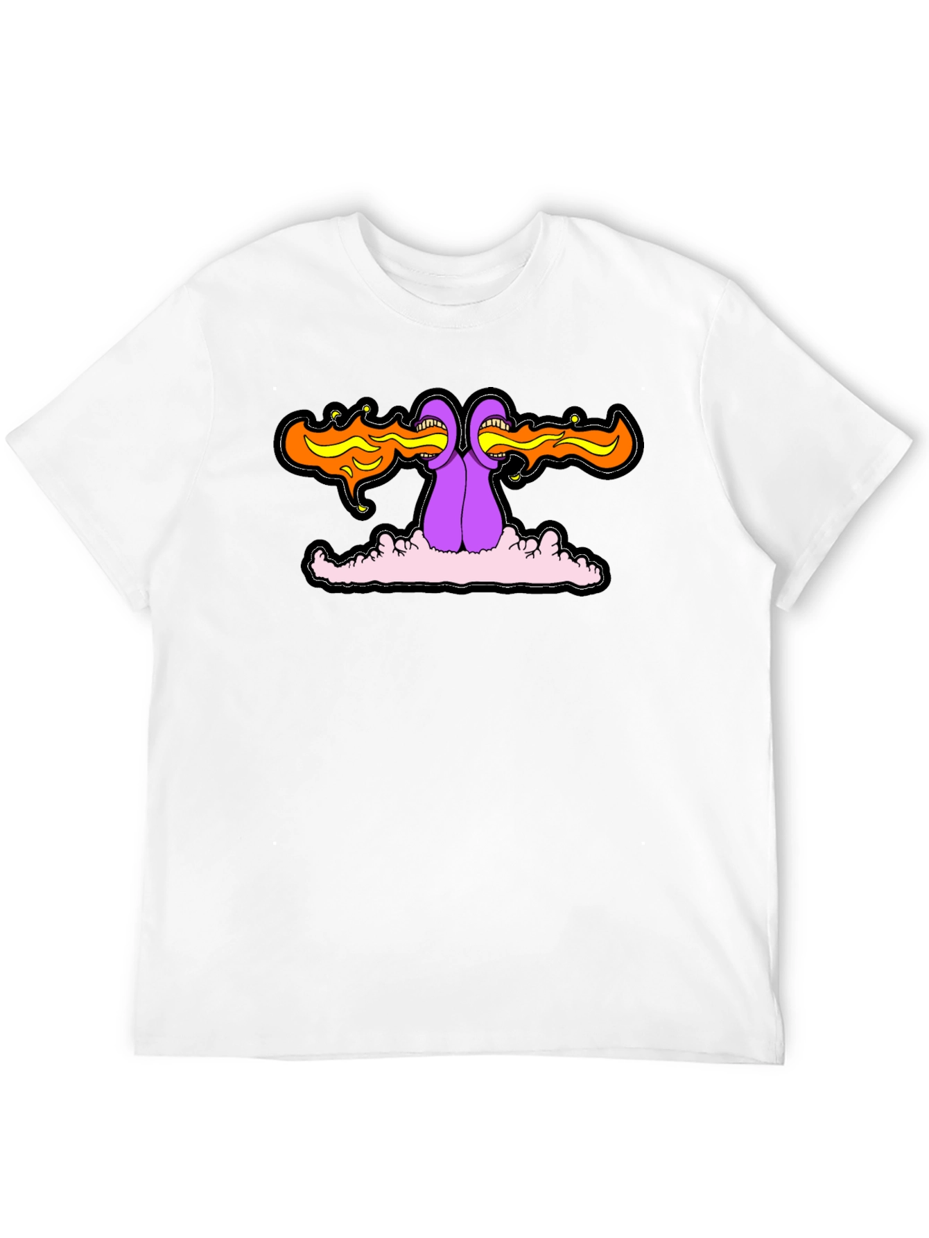 Psychedelic Fire-Breathing Monster Graphic Tee