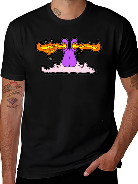 Psychedelic Fire-Breathing Monster Graphic Tee