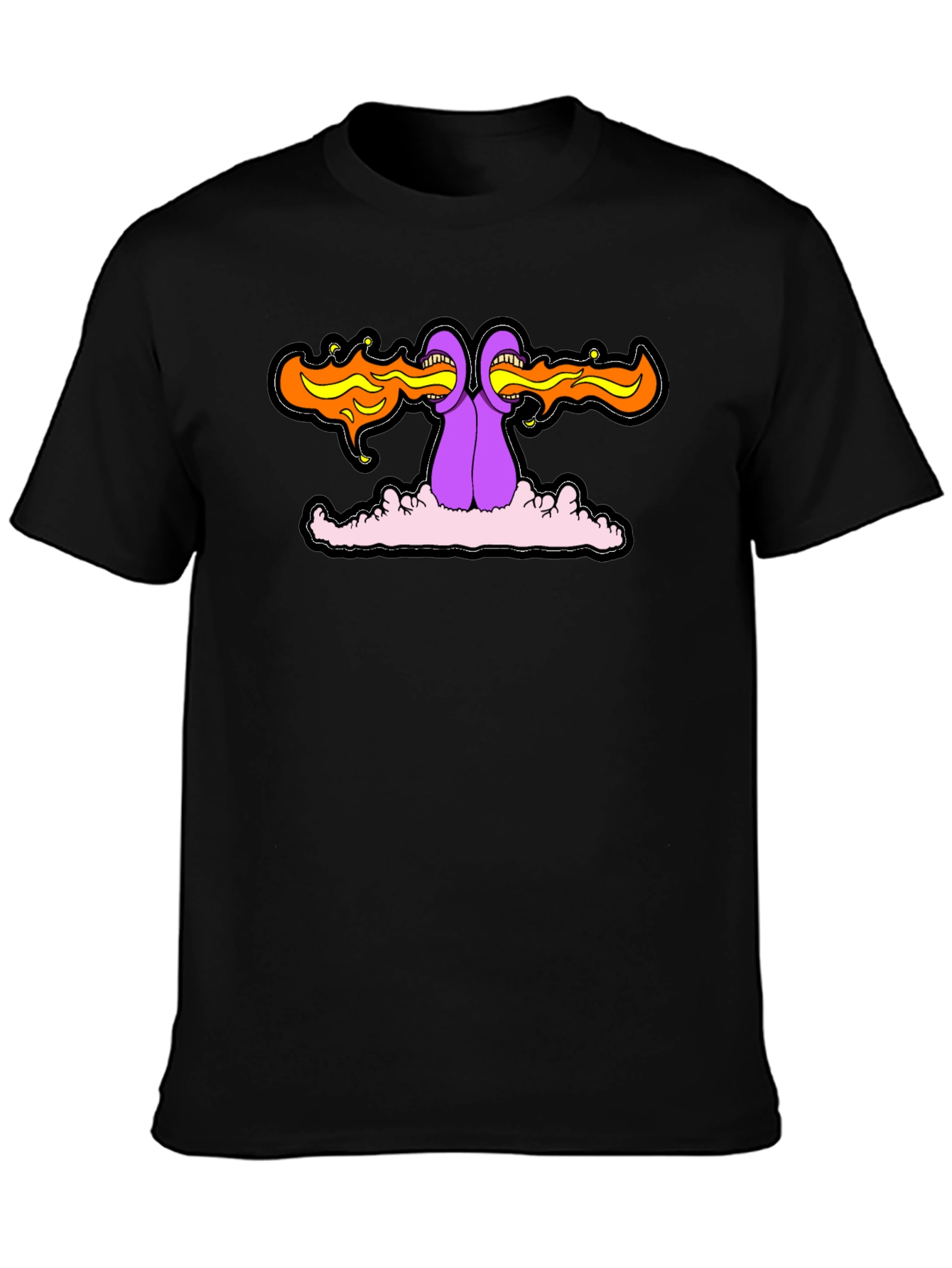 Psychedelic Fire-Breathing Monster Graphic Tee