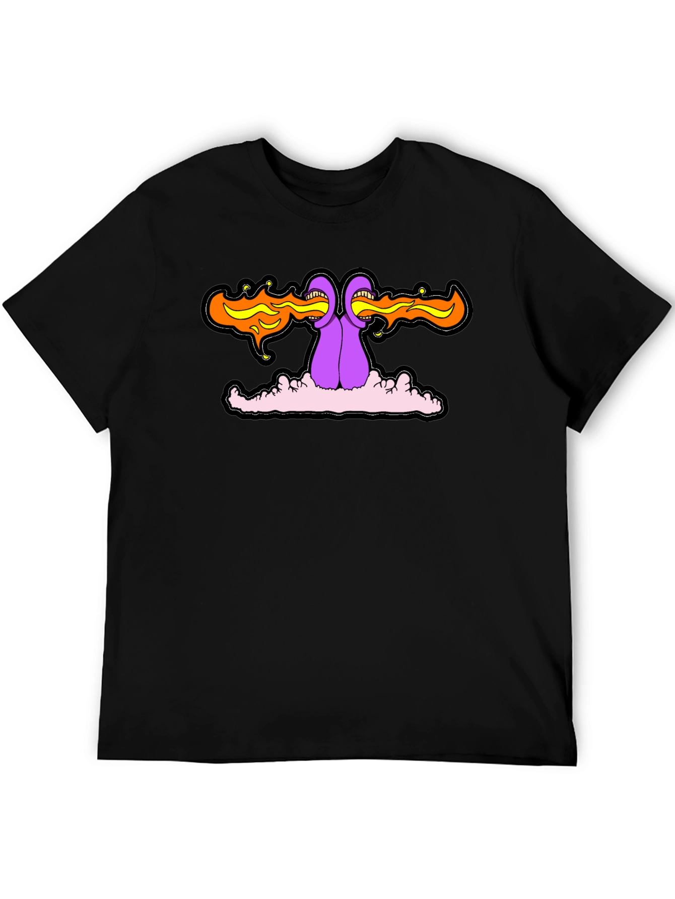 Psychedelic Fire-Breathing Monster Graphic Tee