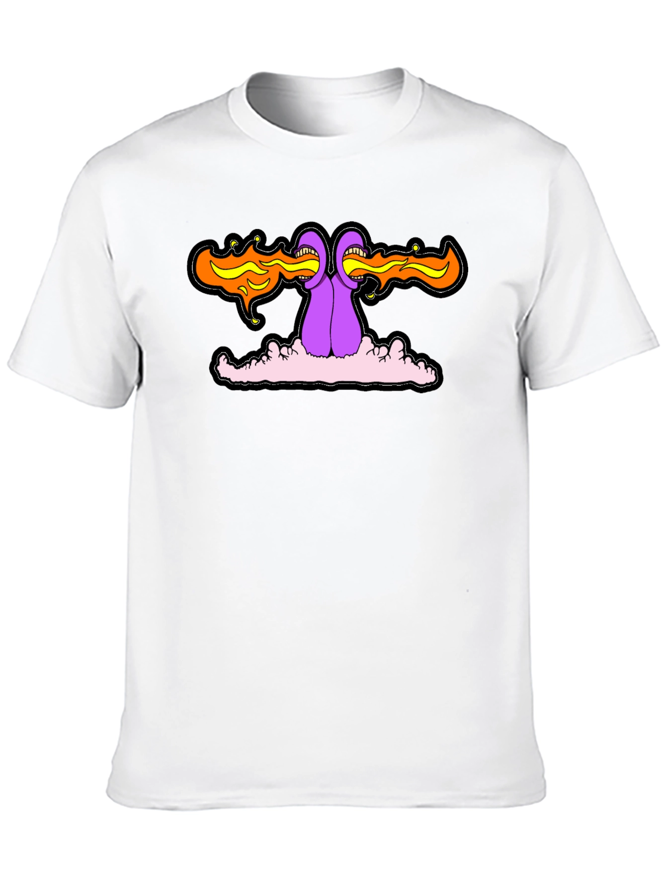 Psychedelic Fire-Breathing Monster Graphic Tee