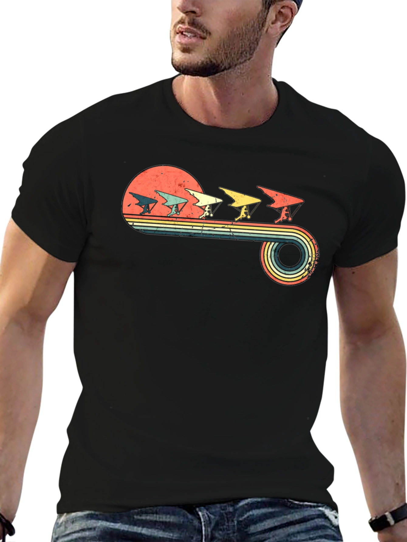 Hang Gliding Retro T-Shirt