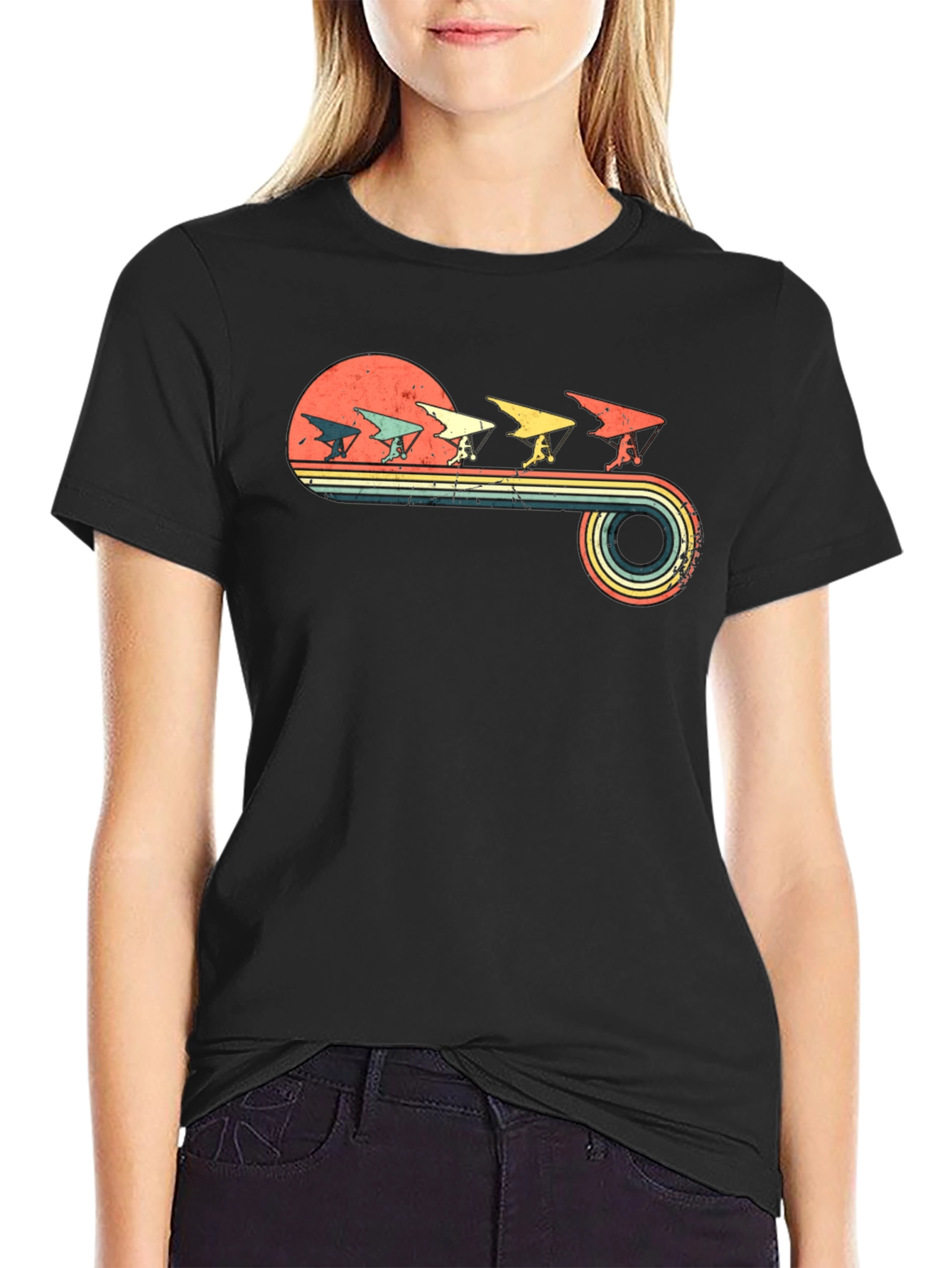 Hang Gliding Retro T-Shirt