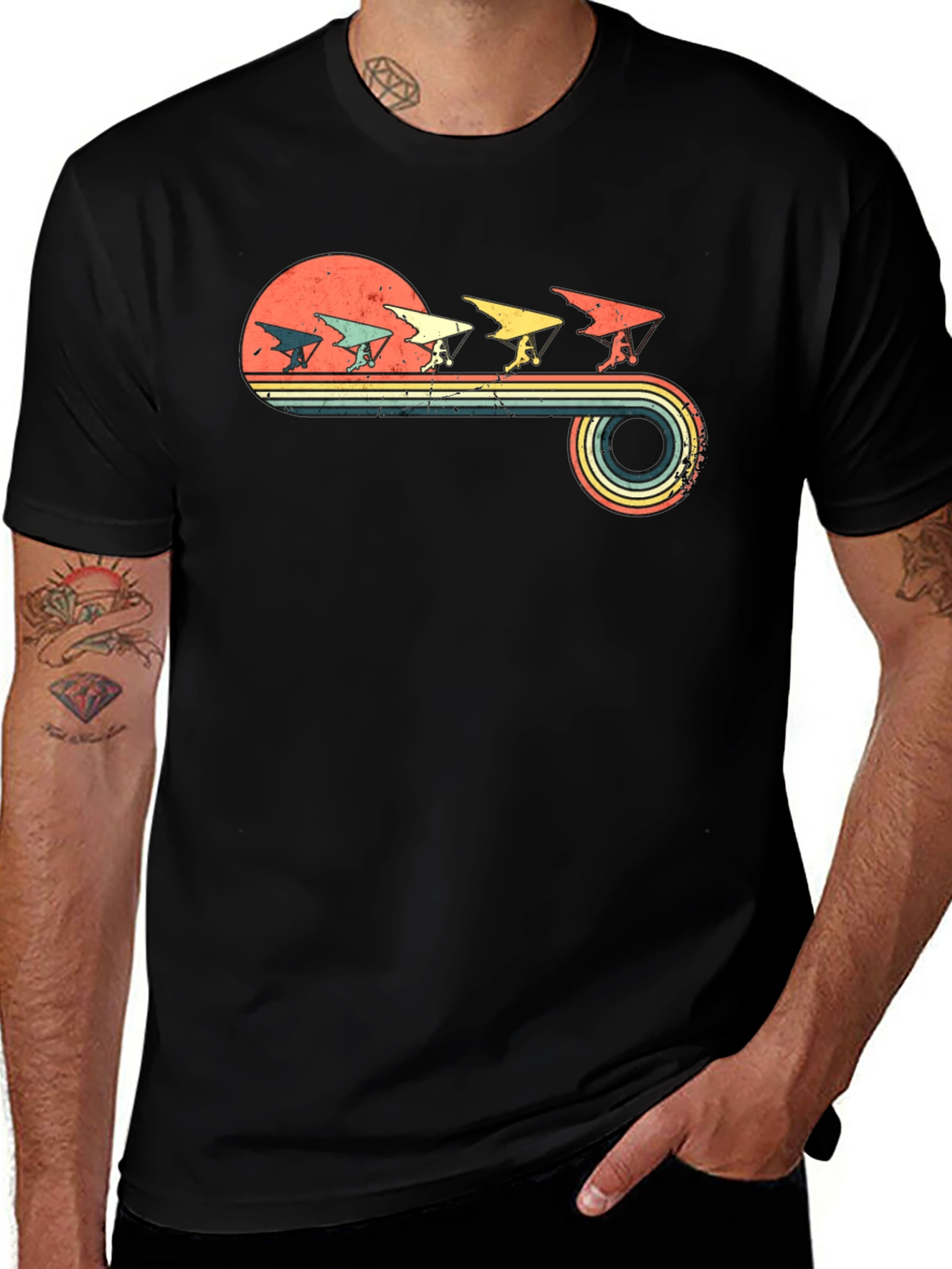 Hang Gliding Retro T-Shirt