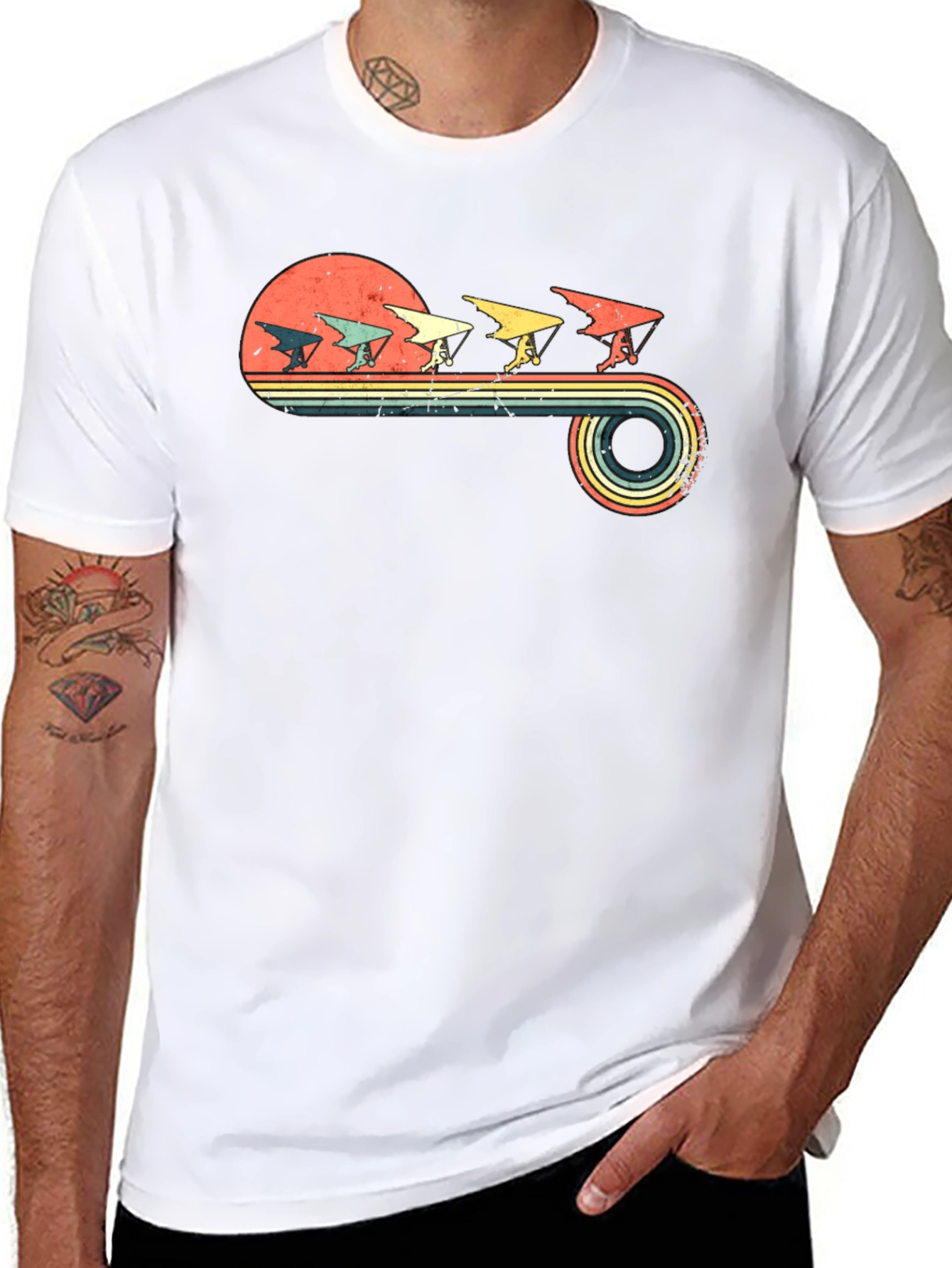 Hang Gliding Retro T-Shirt