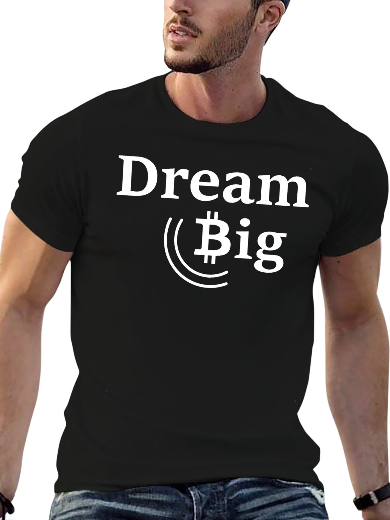 Dream Big Bitcoin Graphic Tee - Black