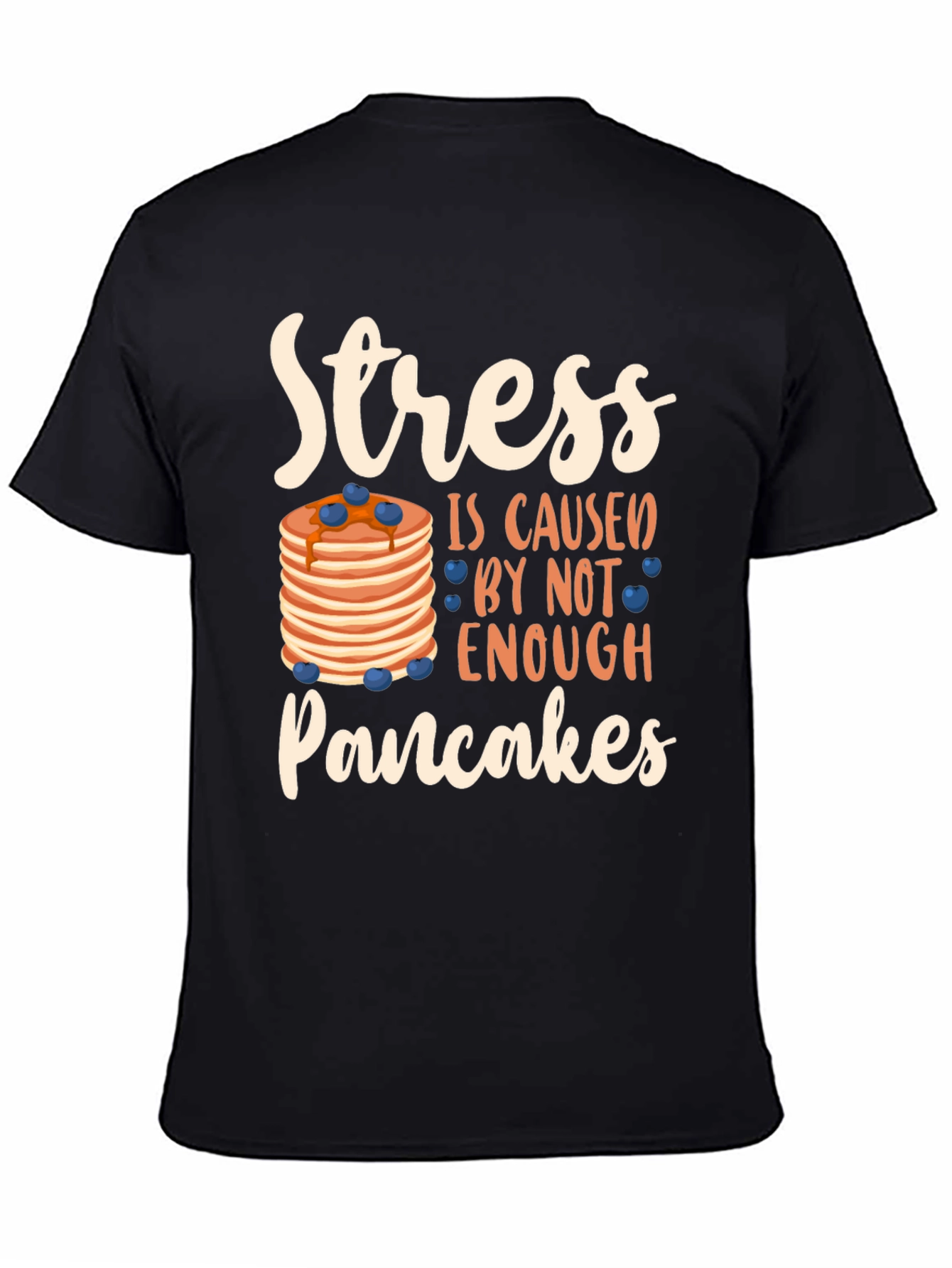 Stress Pancakes T-Shirt Funny Breakfast Lover Tee