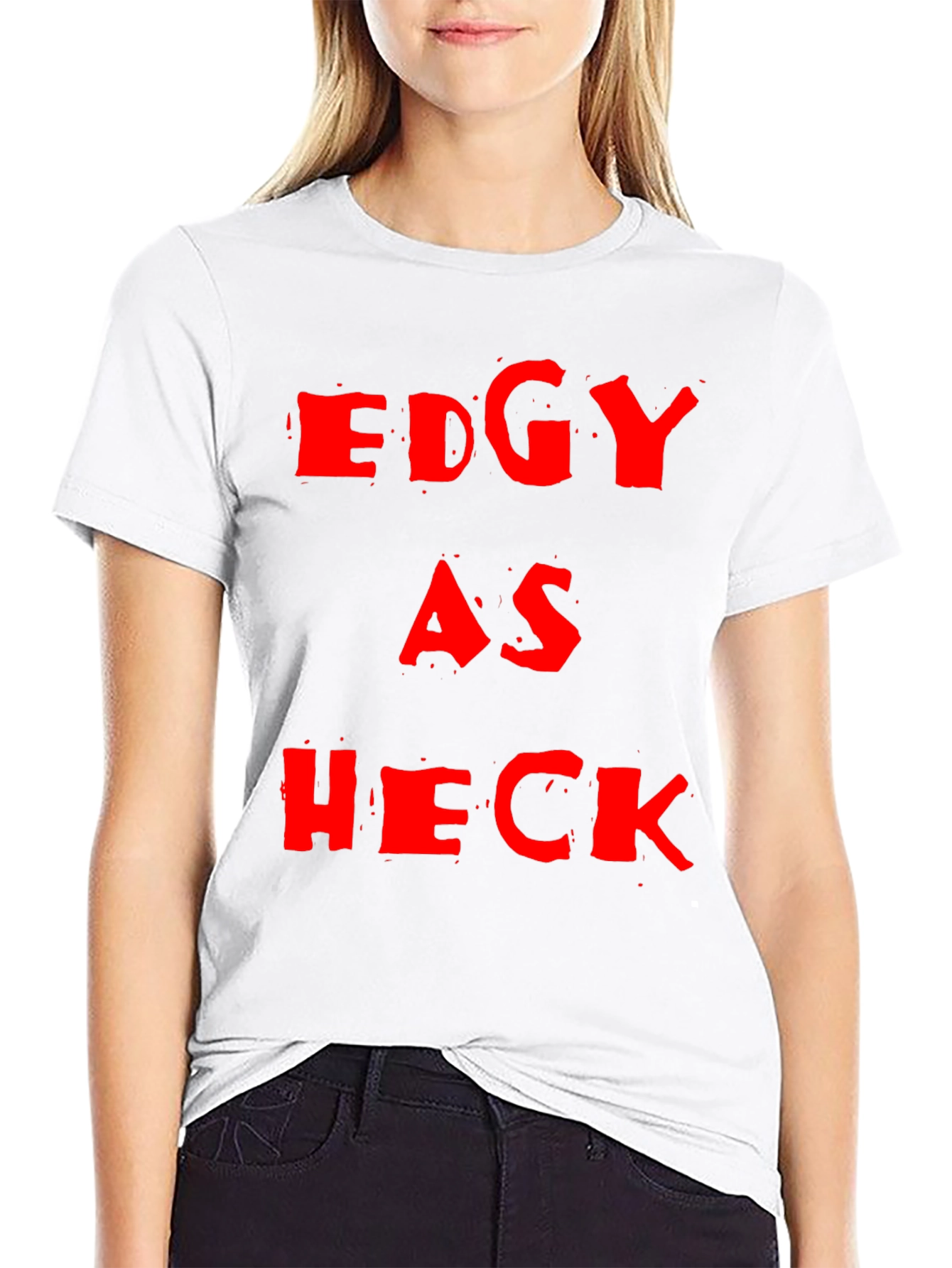 Edgy as Heck Black Graphic Tee
