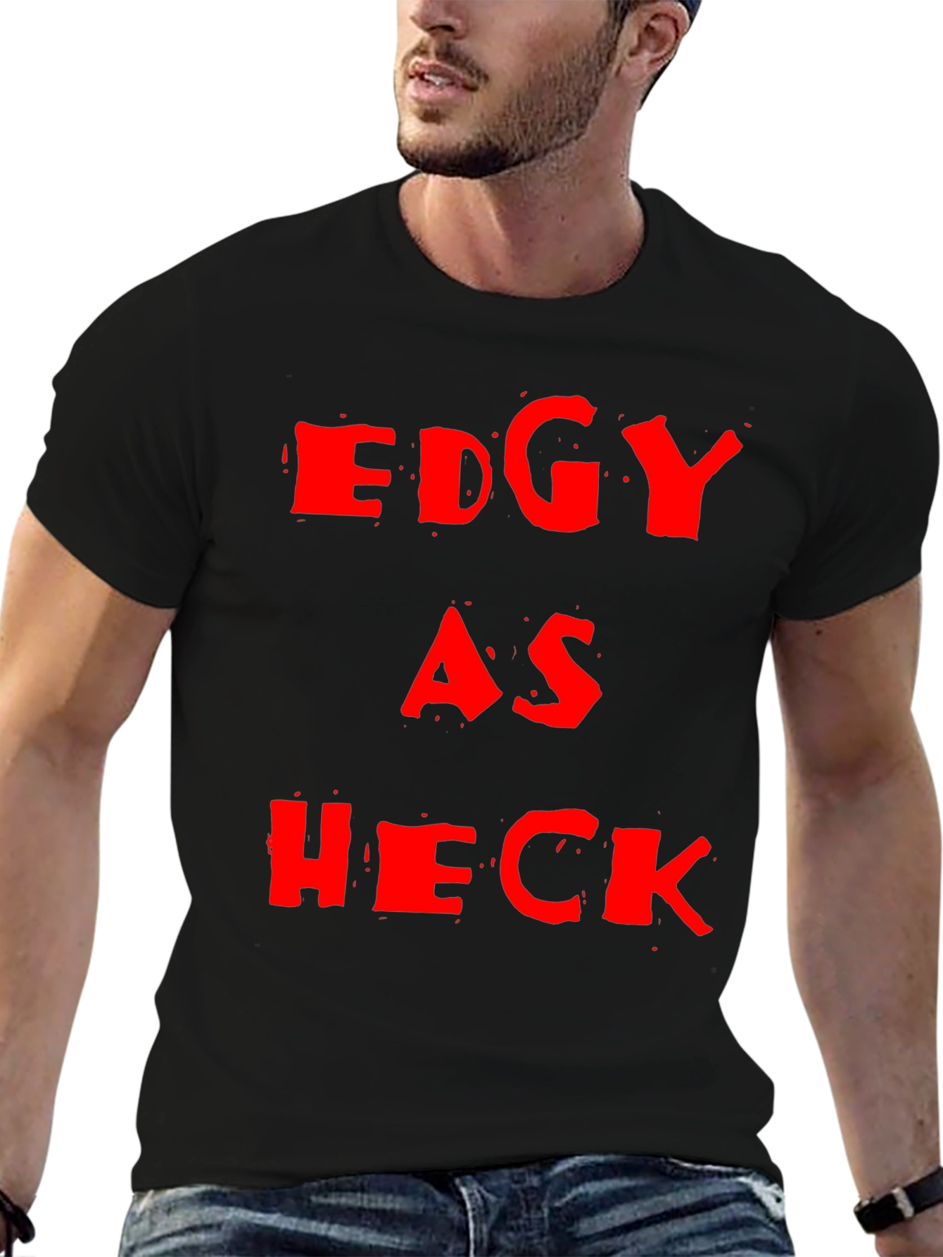 Edgy as Heck Black Graphic Tee