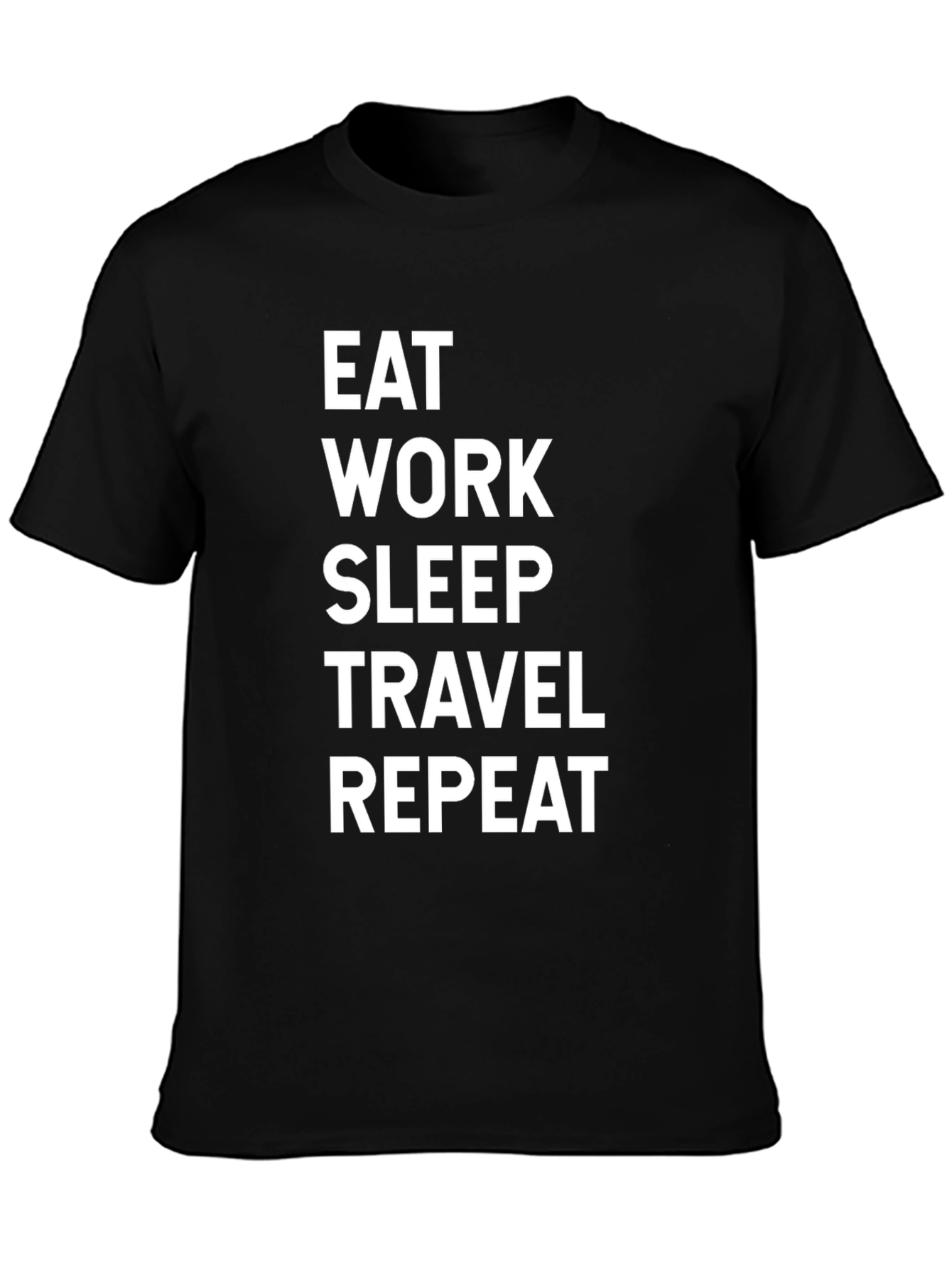 Eat Work Sleep Travel Repeat Graphic Tee