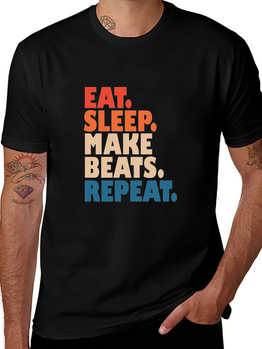 Eat Sleep Make Beats Repeat T-Shirt - Music Producer Tee