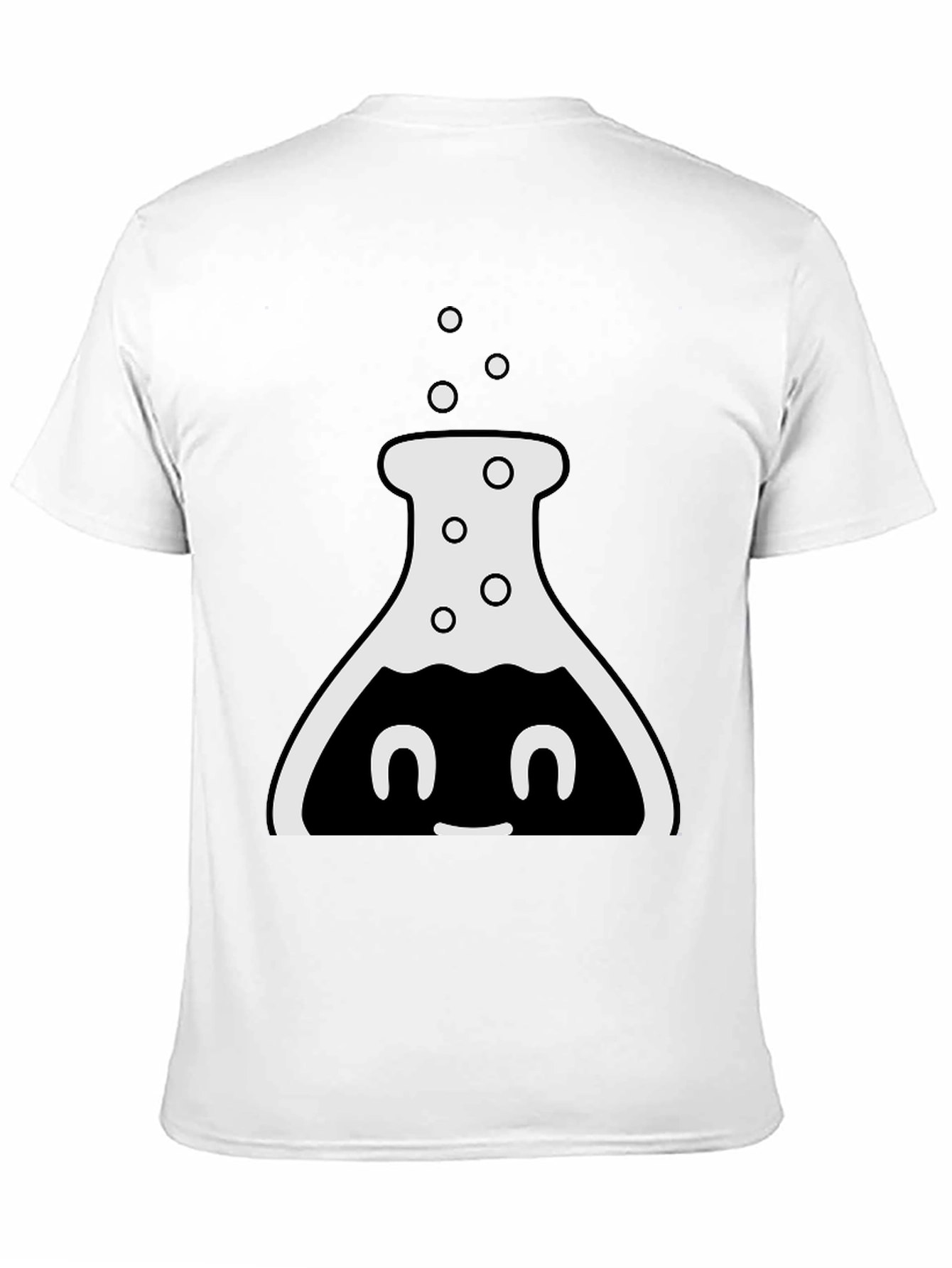 Cute Chemistry Flask Graphic Tee - Black